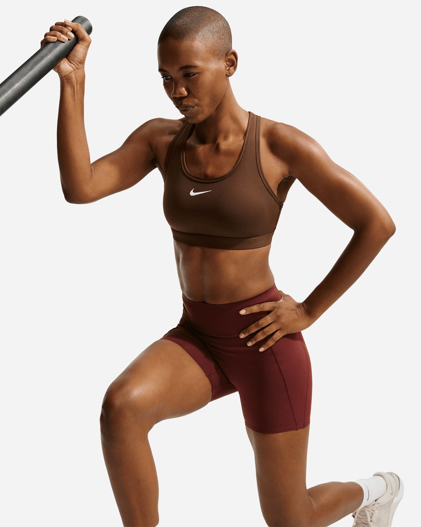 Bra training NIKE SWOOSH W - Marrone - 5 | Cisalfa Sport