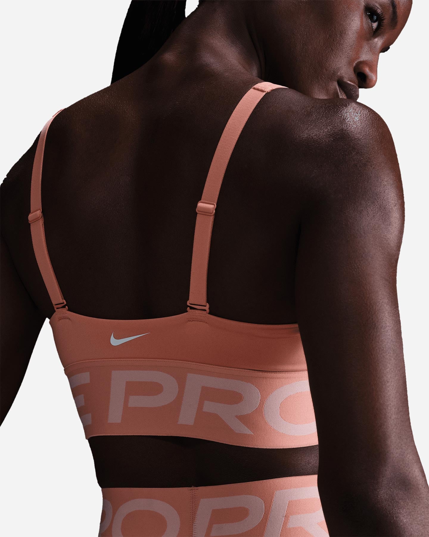 Bra training NIKE PRO INDY W - Arancione - 5 | Cisalfa Sport