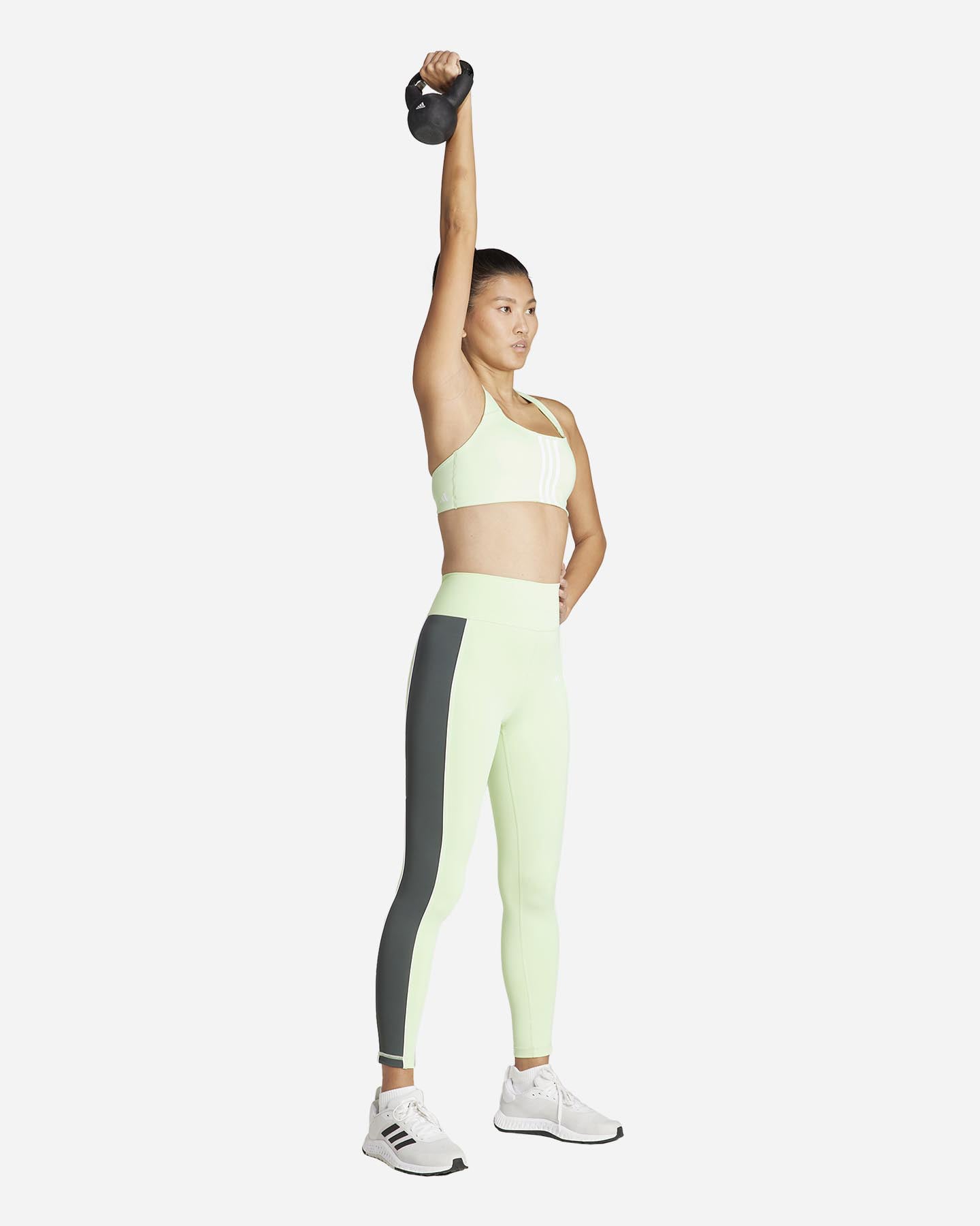 Bra training ADIDAS 3STRIPES W - Verde - 4 | Cisalfa Sport