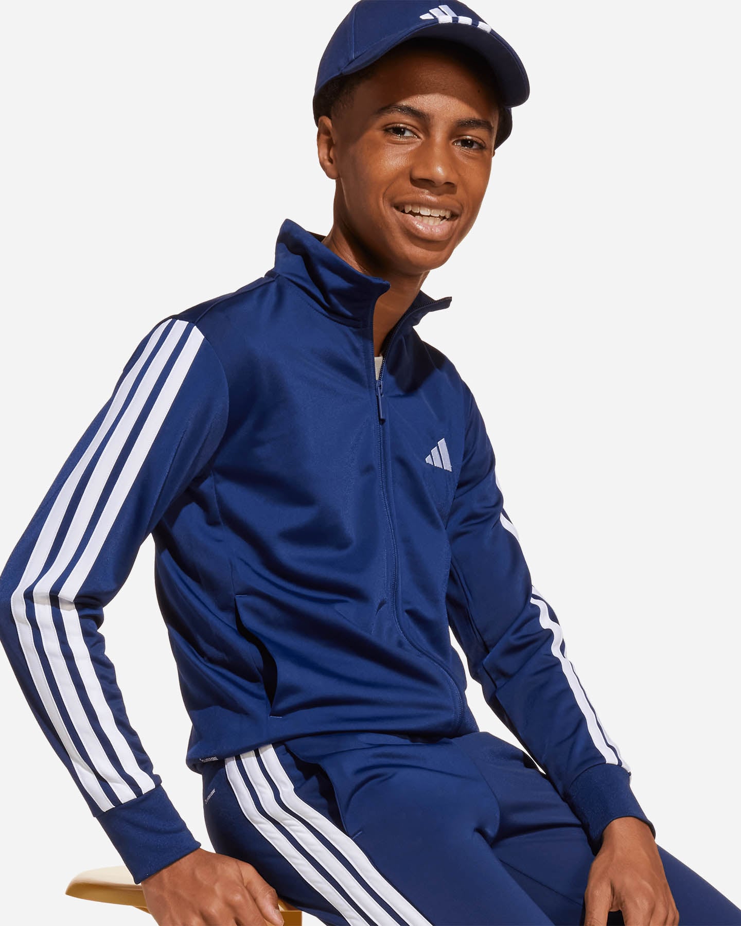Tuta ADIDAS 3STRIPES JR - Blu - 5 | Cisalfa Sport