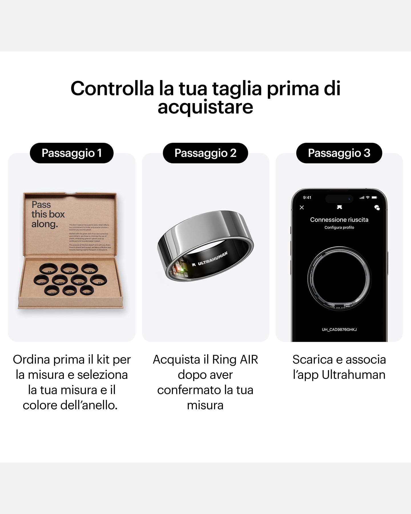 Fitness tracker ULTRAHUMAN AIR  - Argento - 1 | Cisalfa Sport