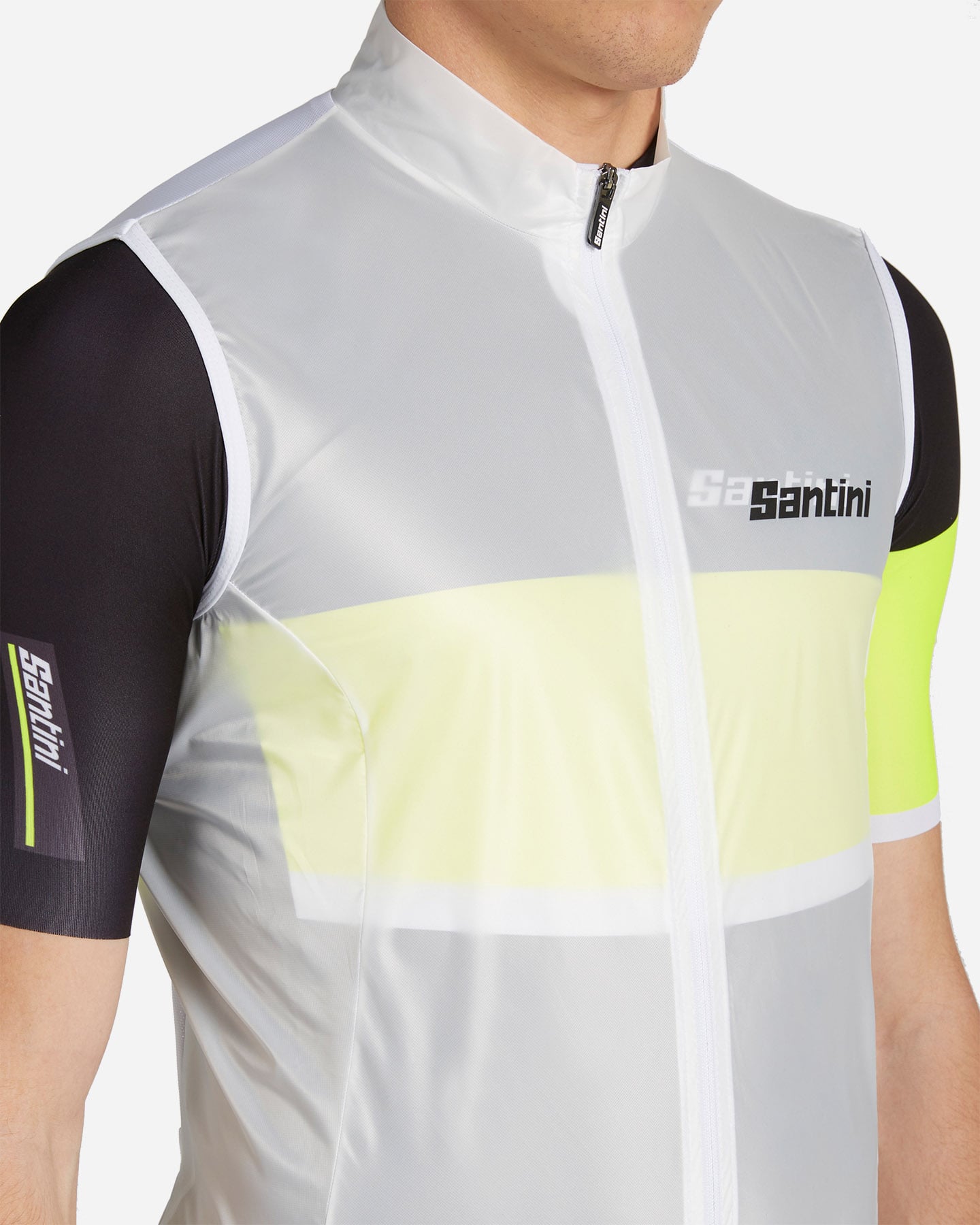 Giacca ciclismo SANTINI ANTI VENTO M - Bianco - 4 | Cisalfa Sport