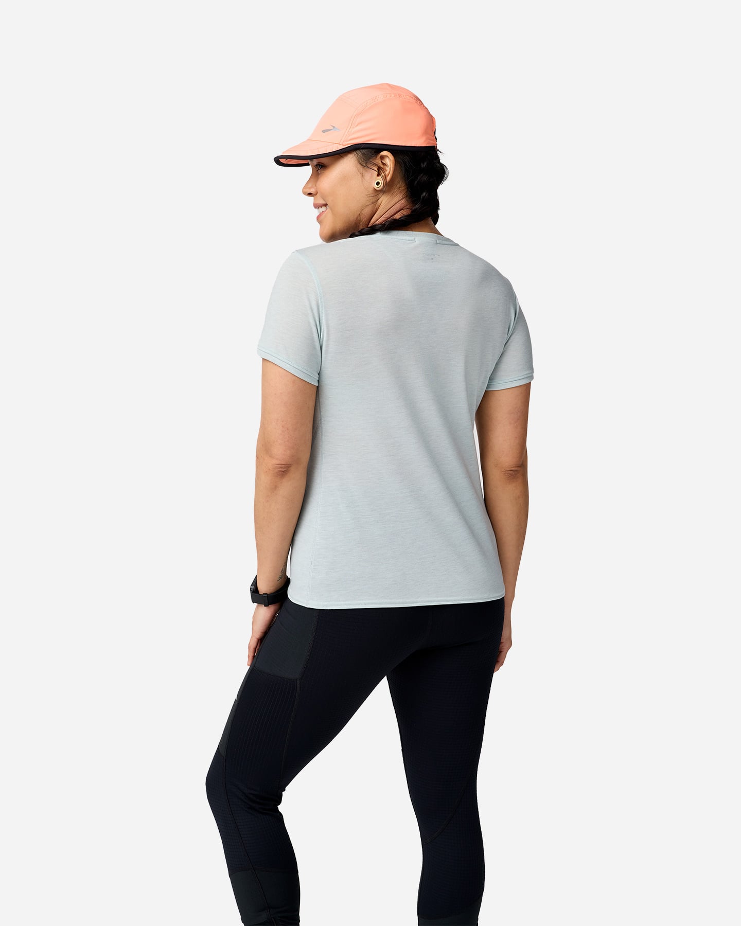 T-shirt running BROOKS DISTANCE 3.0 W - Bianco - 2 | Cisalfa Sport