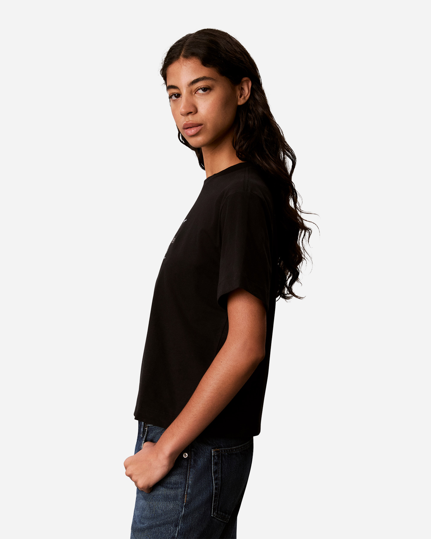T-shirt CALVIN KLEIN JEANS BOXY LOGO W - Nero - 3 | Cisalfa Sport