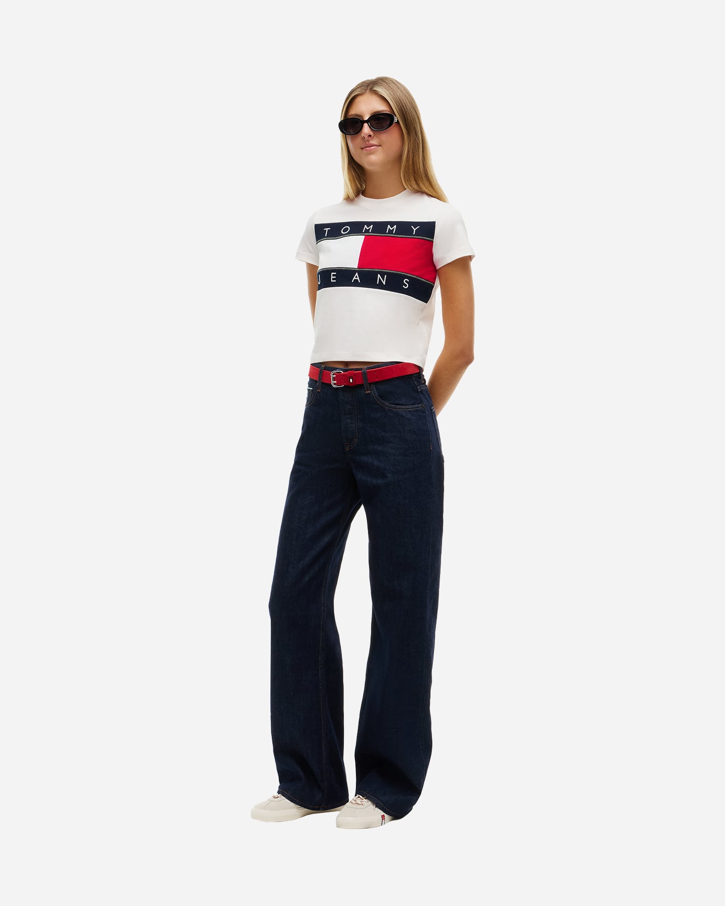 T-shirt TOMMY HILFIGER BOXY BIG FLAG W - Bianco - 2 | Cisalfa Sport