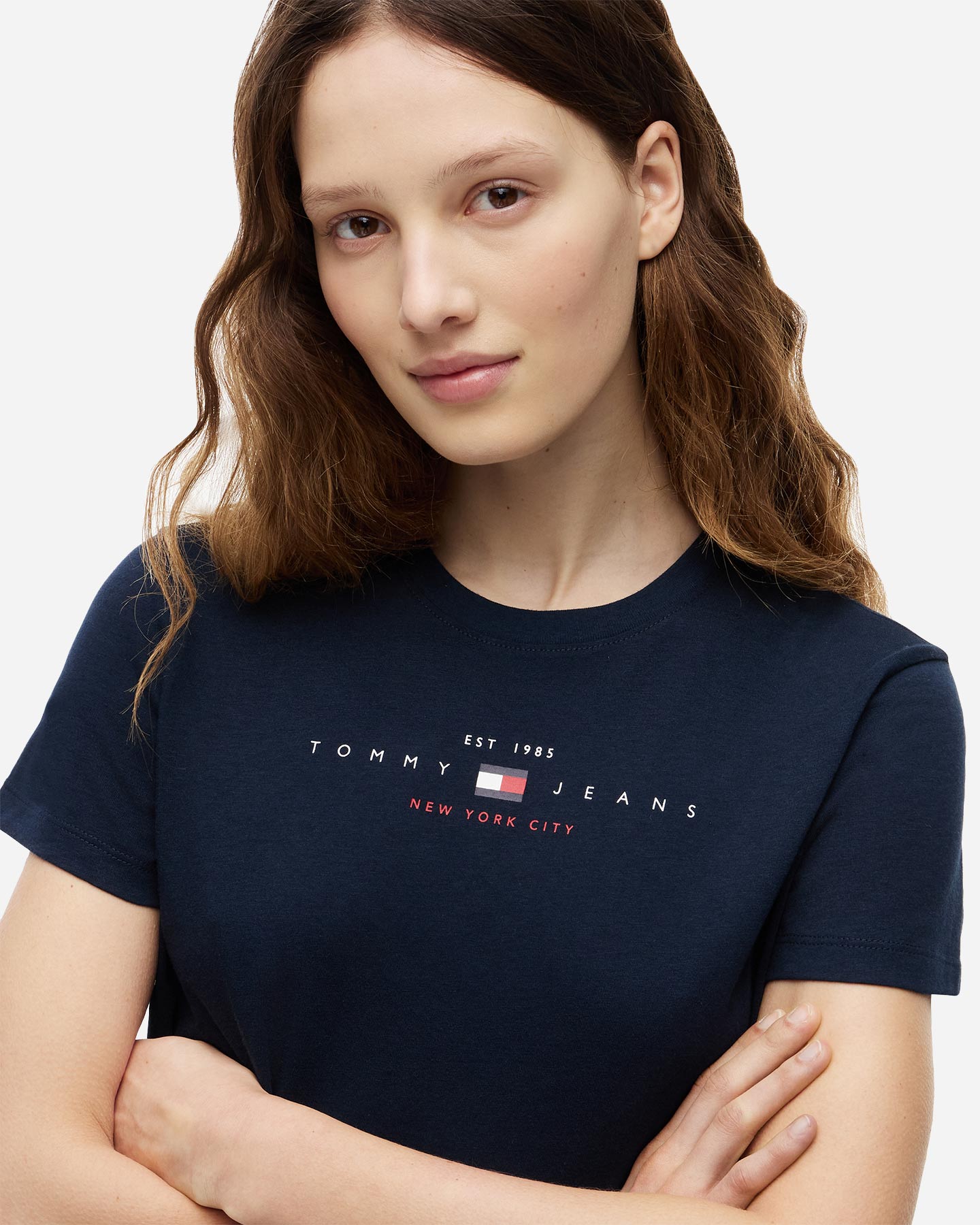 T-shirt TOMMY HILFIGER LINEAR W - Blu Navy - 4 | Cisalfa Sport