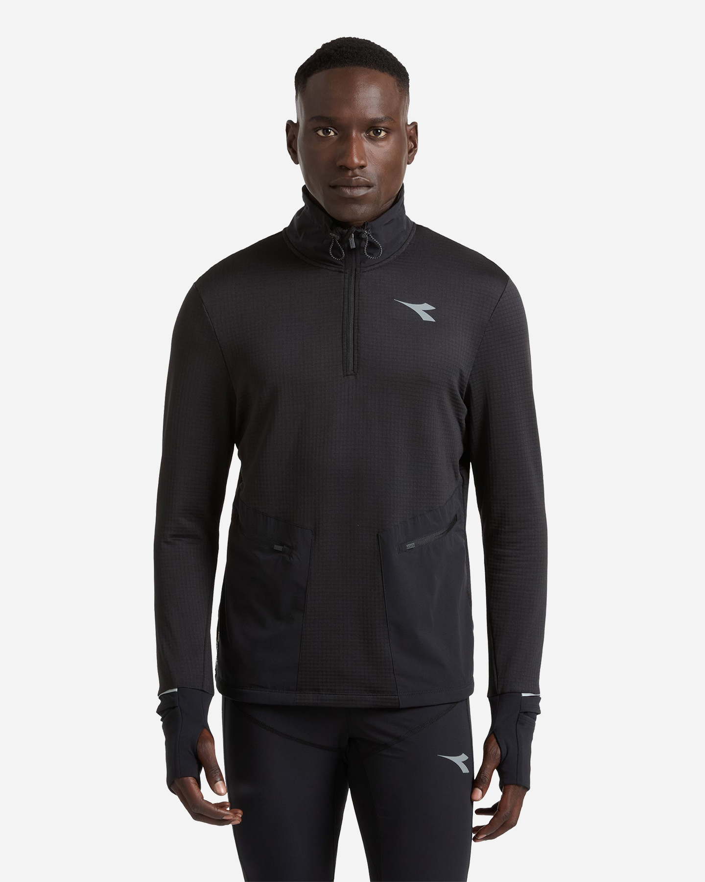 Giacca running DIADORA FIBRAZERO M - Nero - 1 | Cisalfa Sport