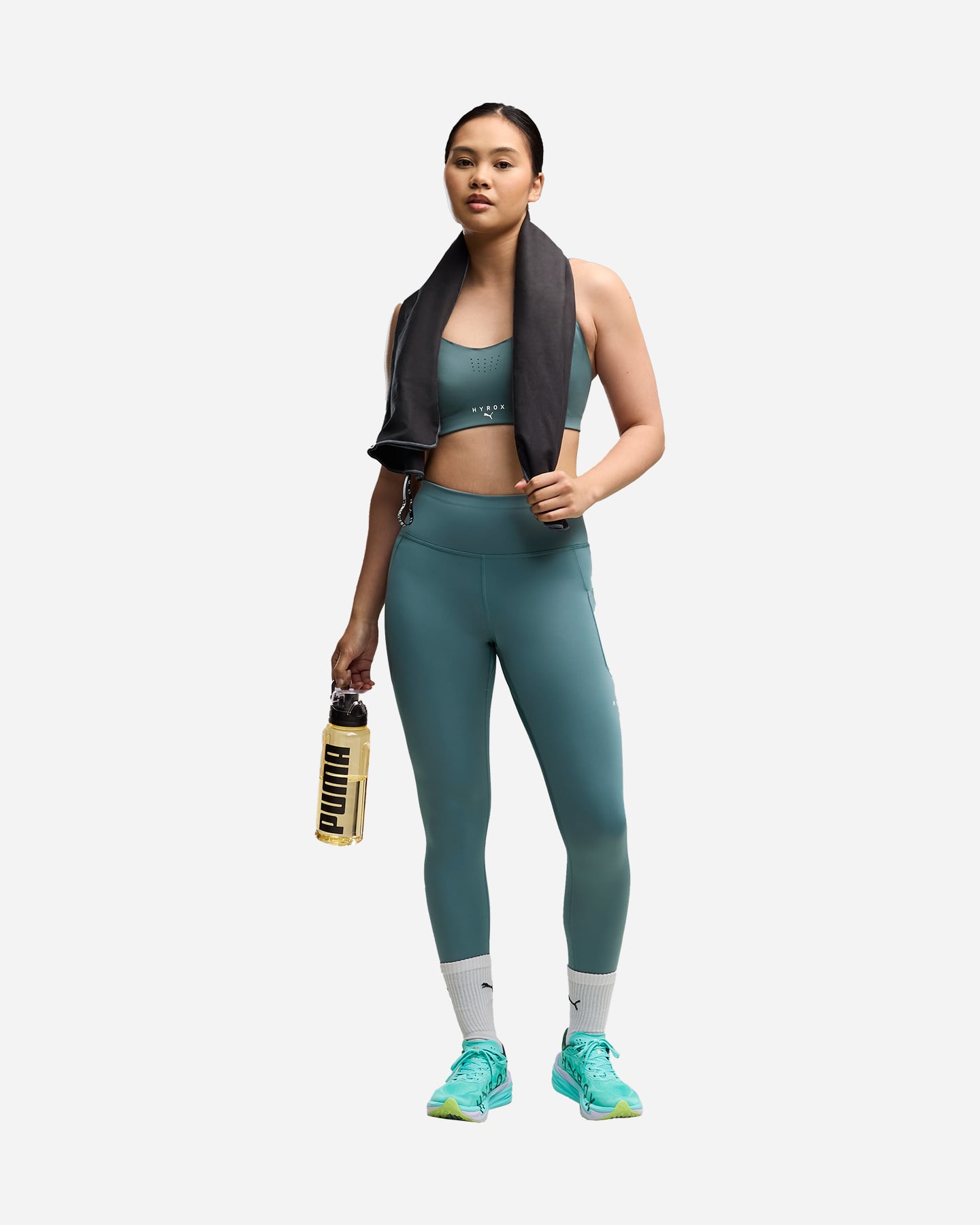 Bra training PUMA HYROX PWRMODE W - Verde - 4 | Cisalfa Sport