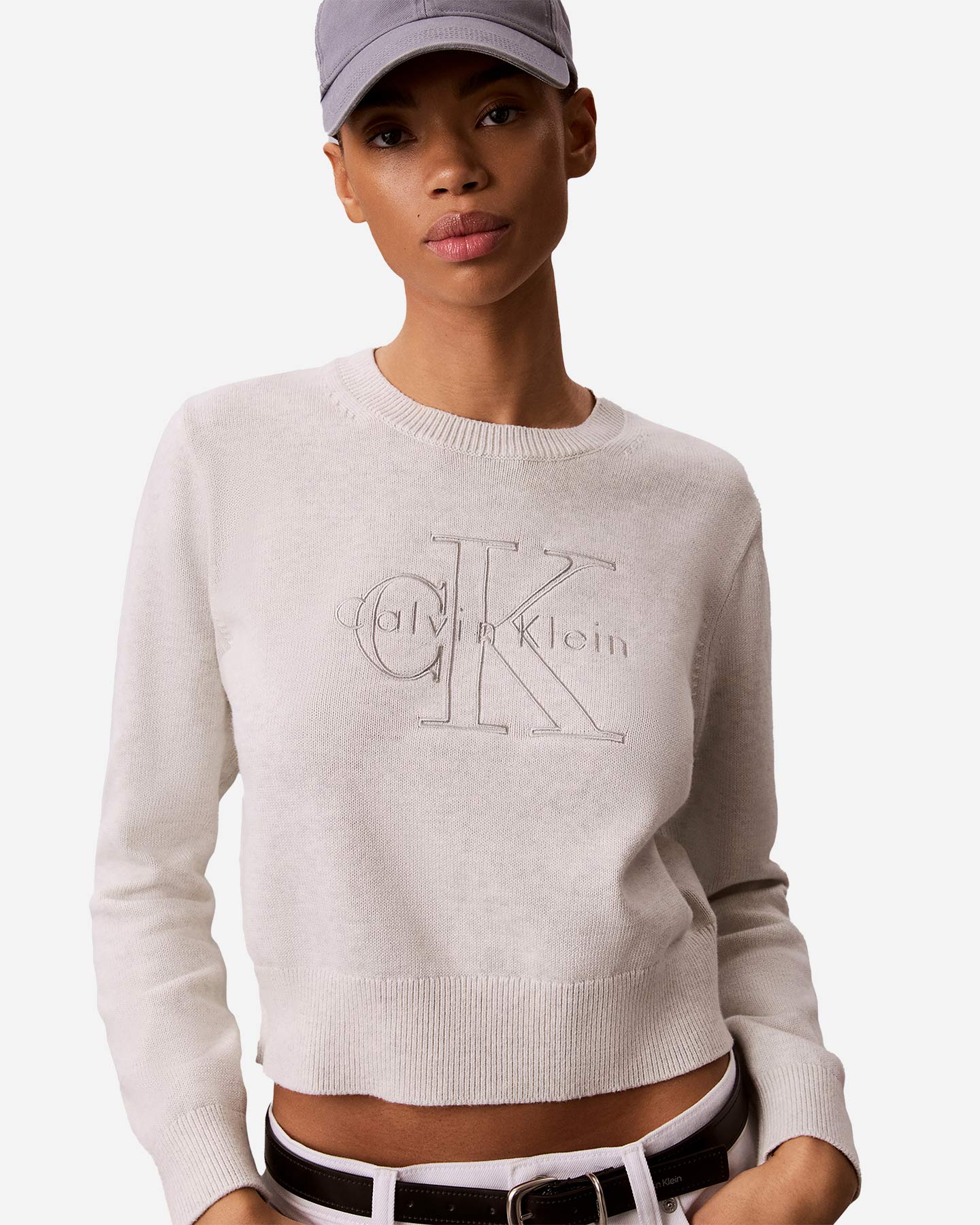 Maglione CALVIN KLEIN JEANS LOGO W - Bianco - 4 | Cisalfa Sport