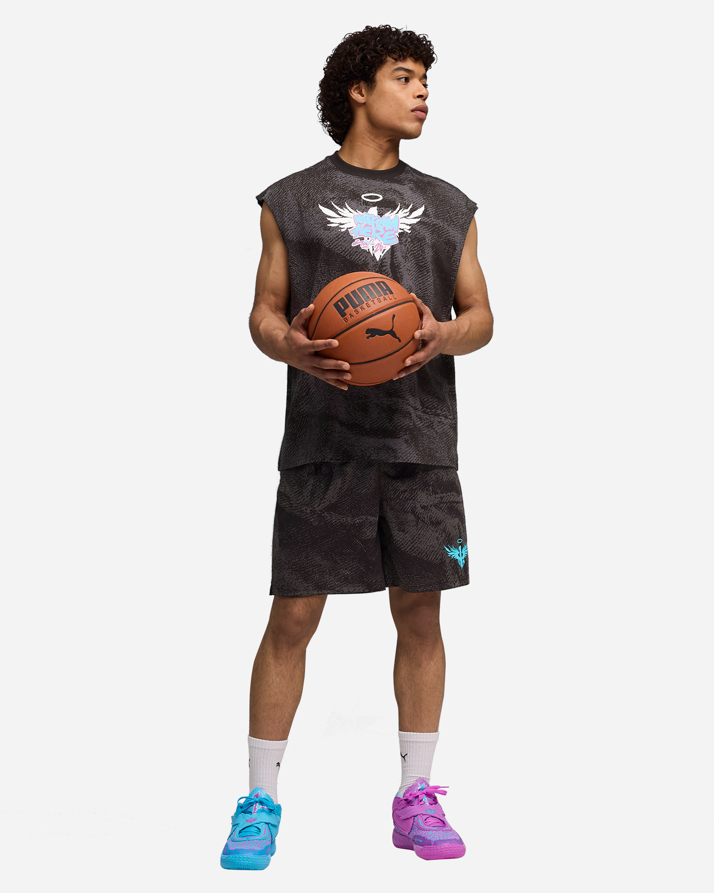 Pantaloncini basket PUMA MELO X HIVE M - Nero - 4 | Cisalfa Sport