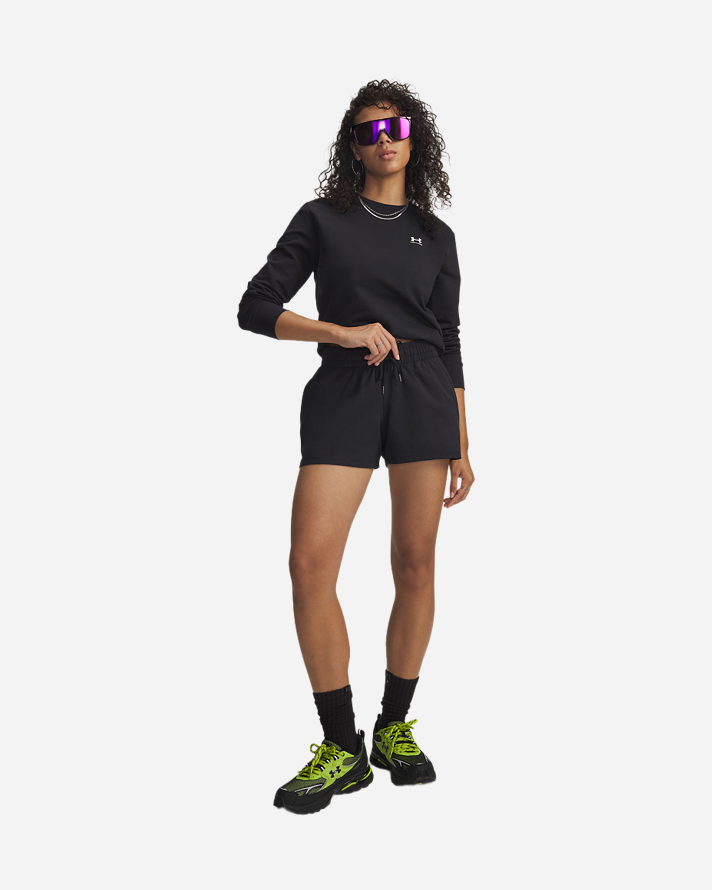 Pantaloncini UNDER ARMOUR SPORT SMALL LOGO W - Nero - 2 | Cisalfa Sport