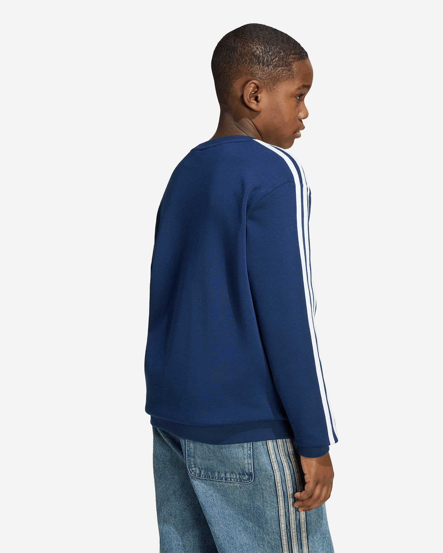Felpa ADIDAS 3STRIPES JR - Blu Navy - 3 | Cisalfa Sport