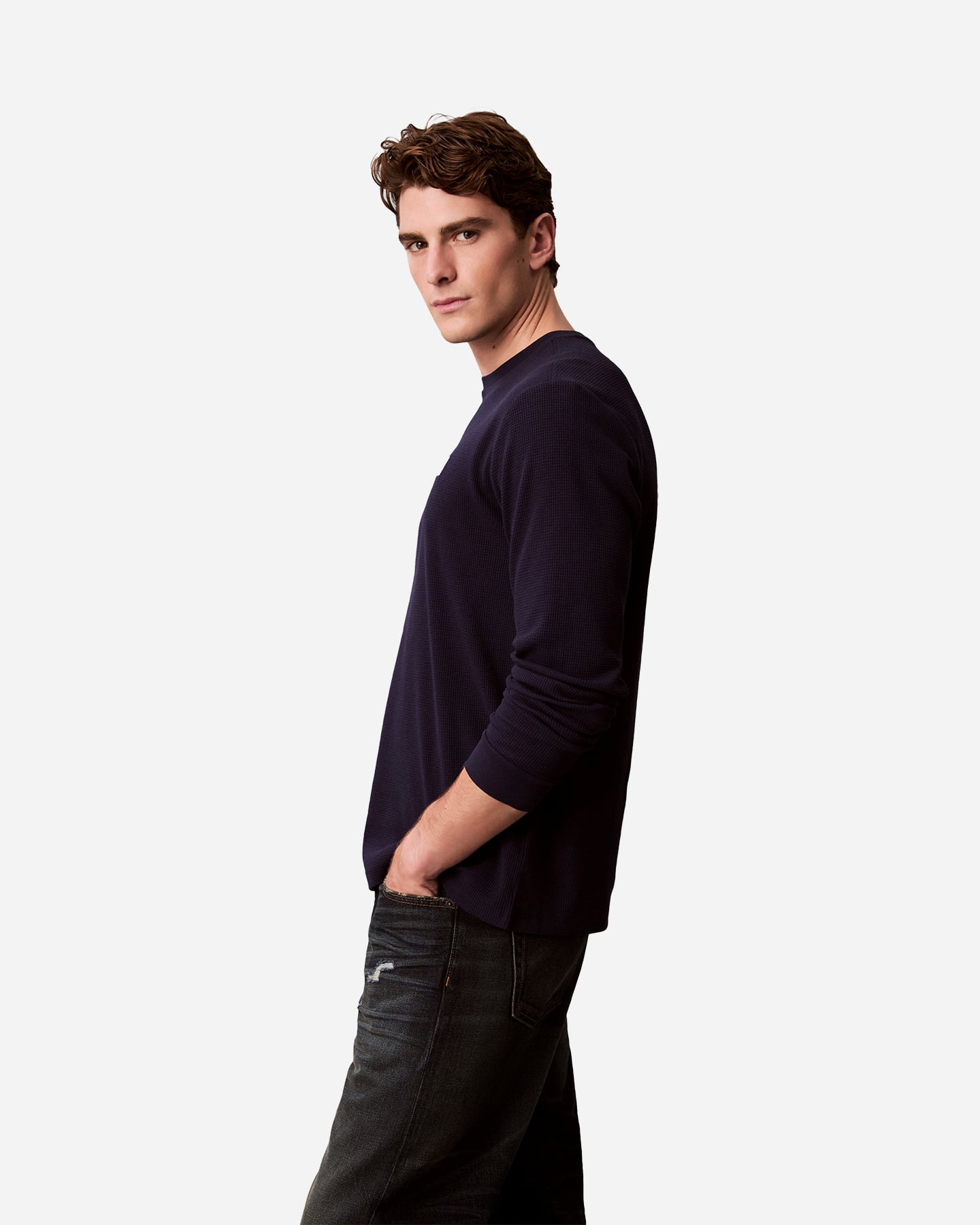 T-shirt CALVIN KLEIN JEANS WAFFLE BADGE M - Blu - 2 | Cisalfa Sport