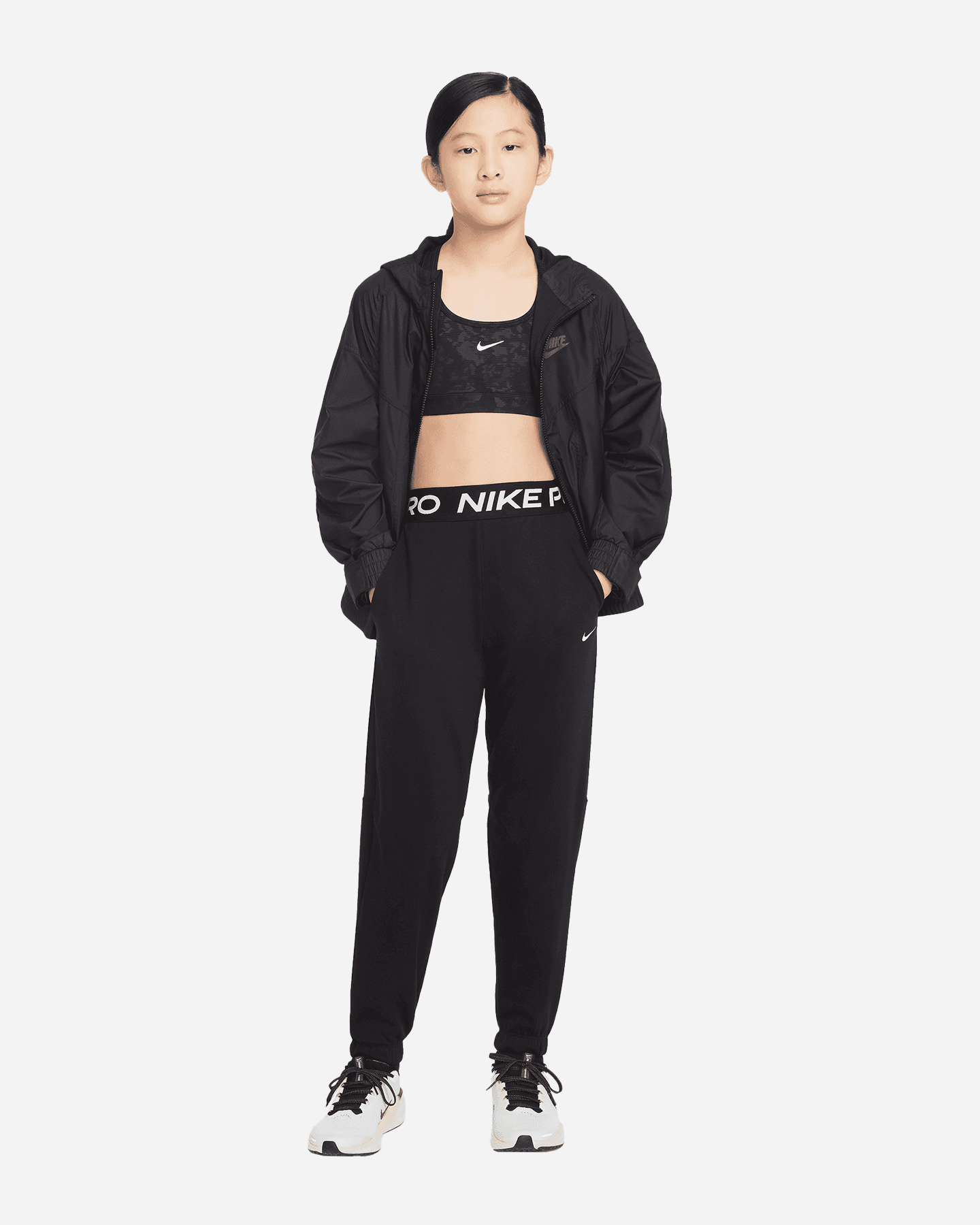 Pantalone NIKE TAPE PRO RISE JR - Nero - 2 | Cisalfa Sport
