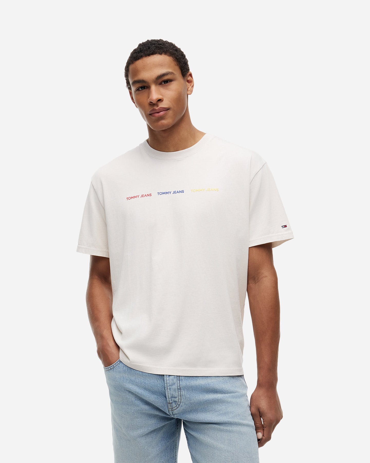 T-shirt TOMMY HILFIGER LOGO REPEAT M - Beige - 1 | Cisalfa Sport