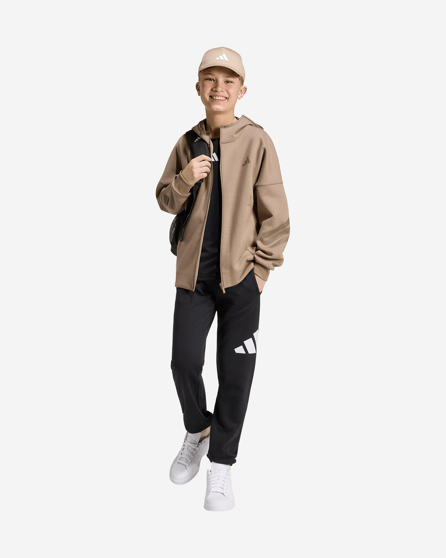 Felpa ADIDAS FUTURE ICONS JR - Marrone - 2 | Cisalfa Sport