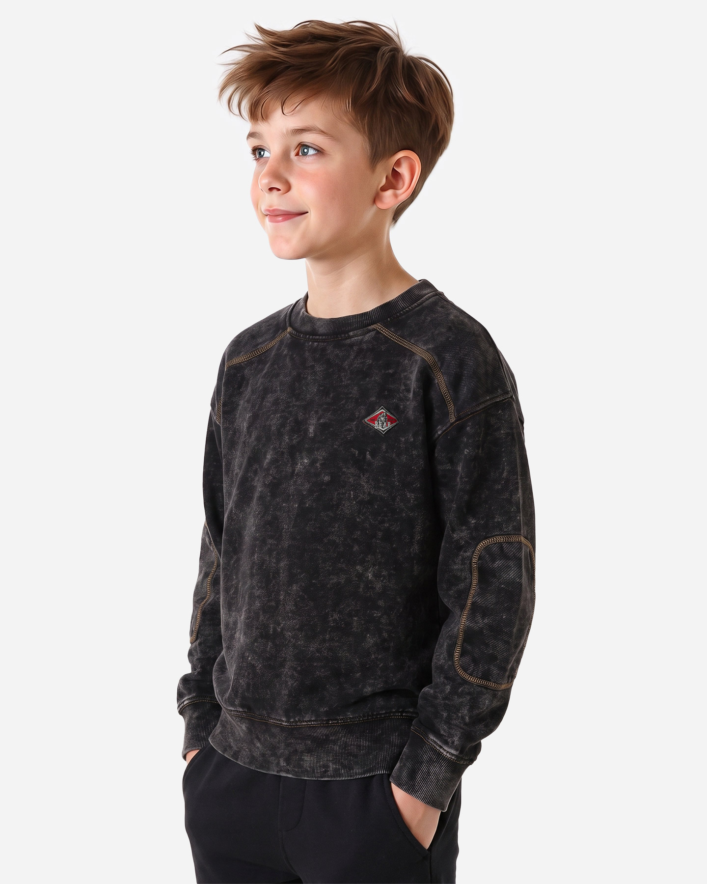 Felpa BEAR UNEARTHED NATURE JR - Nero - 2 | Cisalfa Sport