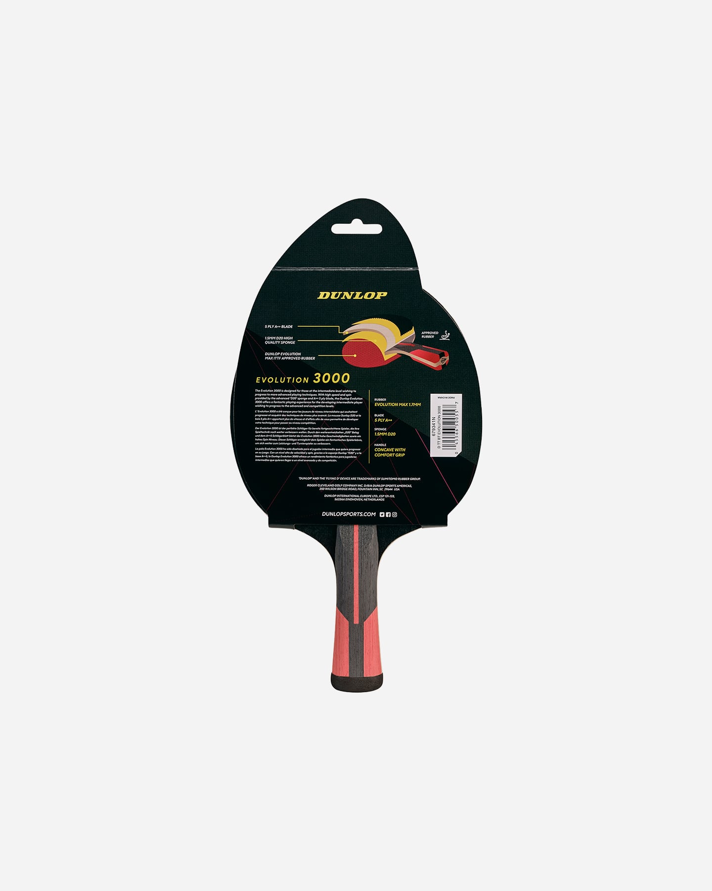 Accessorio ping pong DUNLOP EVOLUTION 3000  - Color mix - 4 | Cisalfa Sport