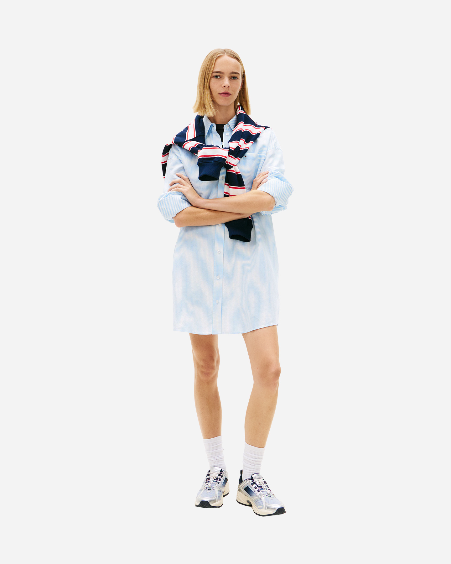 Camicia TOMMY HILFIGER LINEN STRIPE W - Azzurro - 1 | Cisalfa Sport