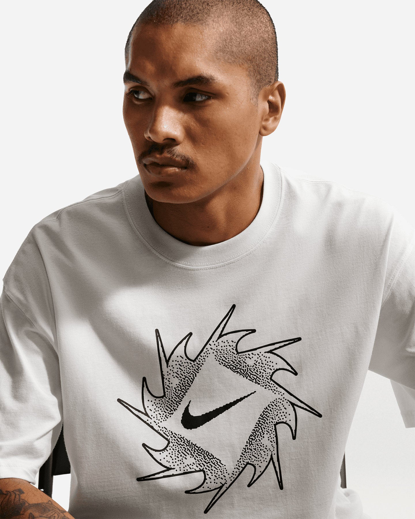 T-shirt NIKE CLUB SUN M - Bianco - 5 | Cisalfa Sport