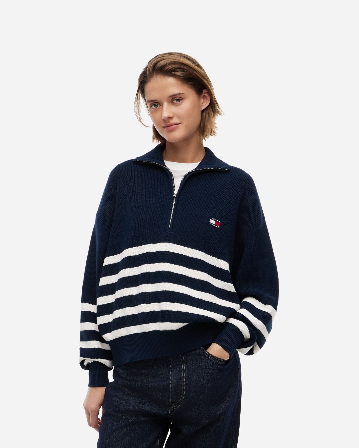 Maglione TOMMY HILFIGER STRIPE W - Blu - 1 | Cisalfa Sport