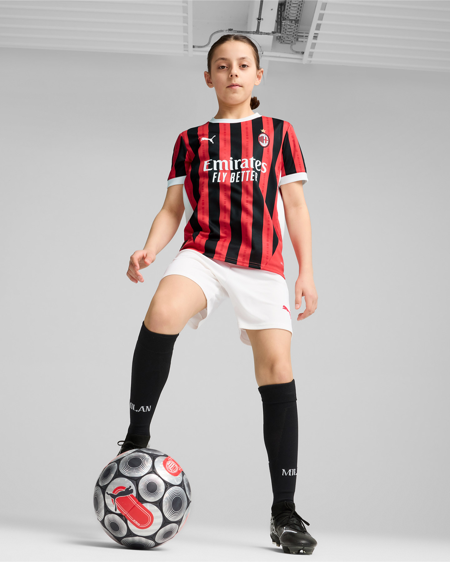 Maglia calcio ufficiale PUMA MILAN HOME 24-25 JR - Color mix - 5 | Cisalfa Sport