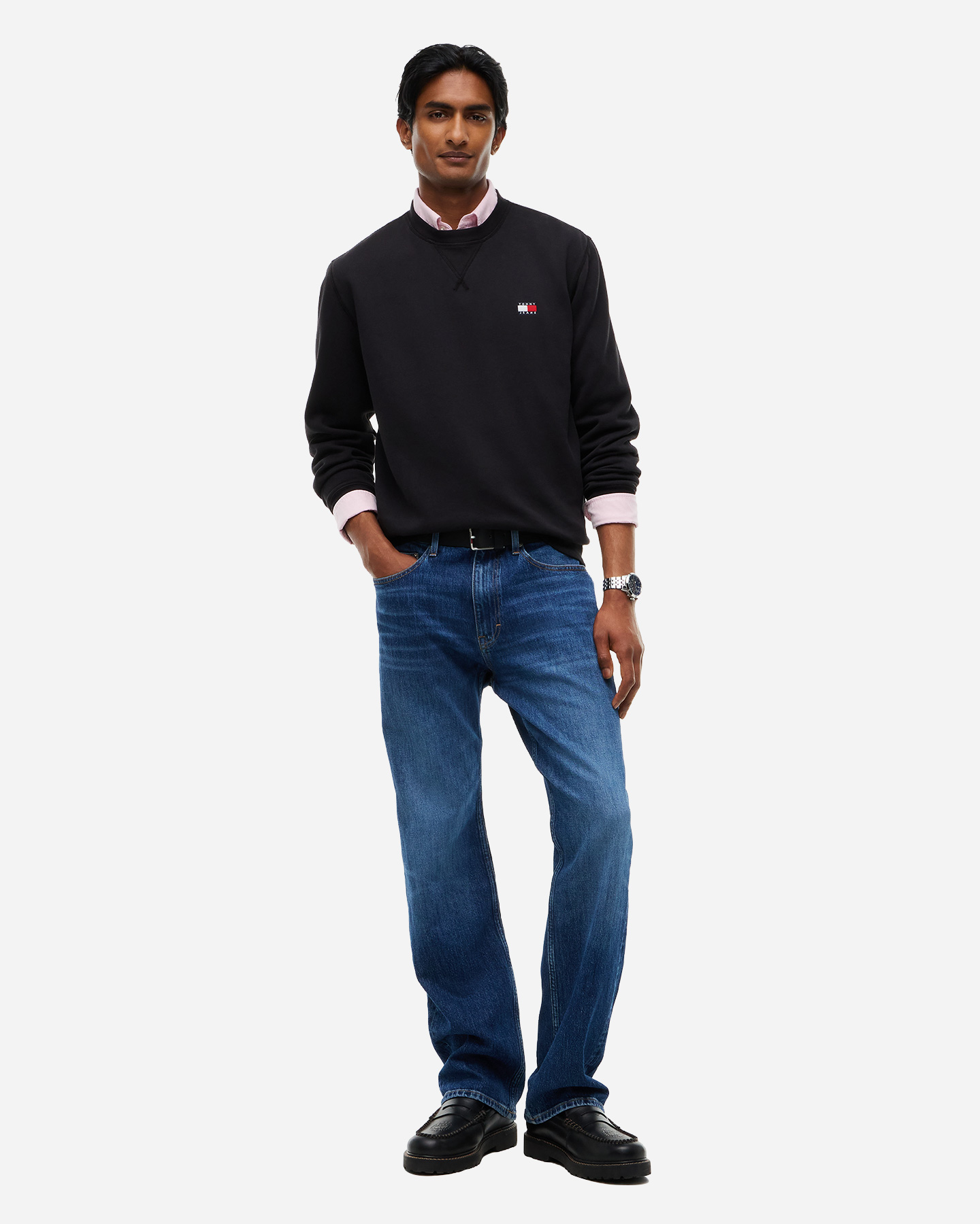 Felpa TOMMY HILFIGER BADGE FLEECE M - Nero - 3 | Cisalfa Sport