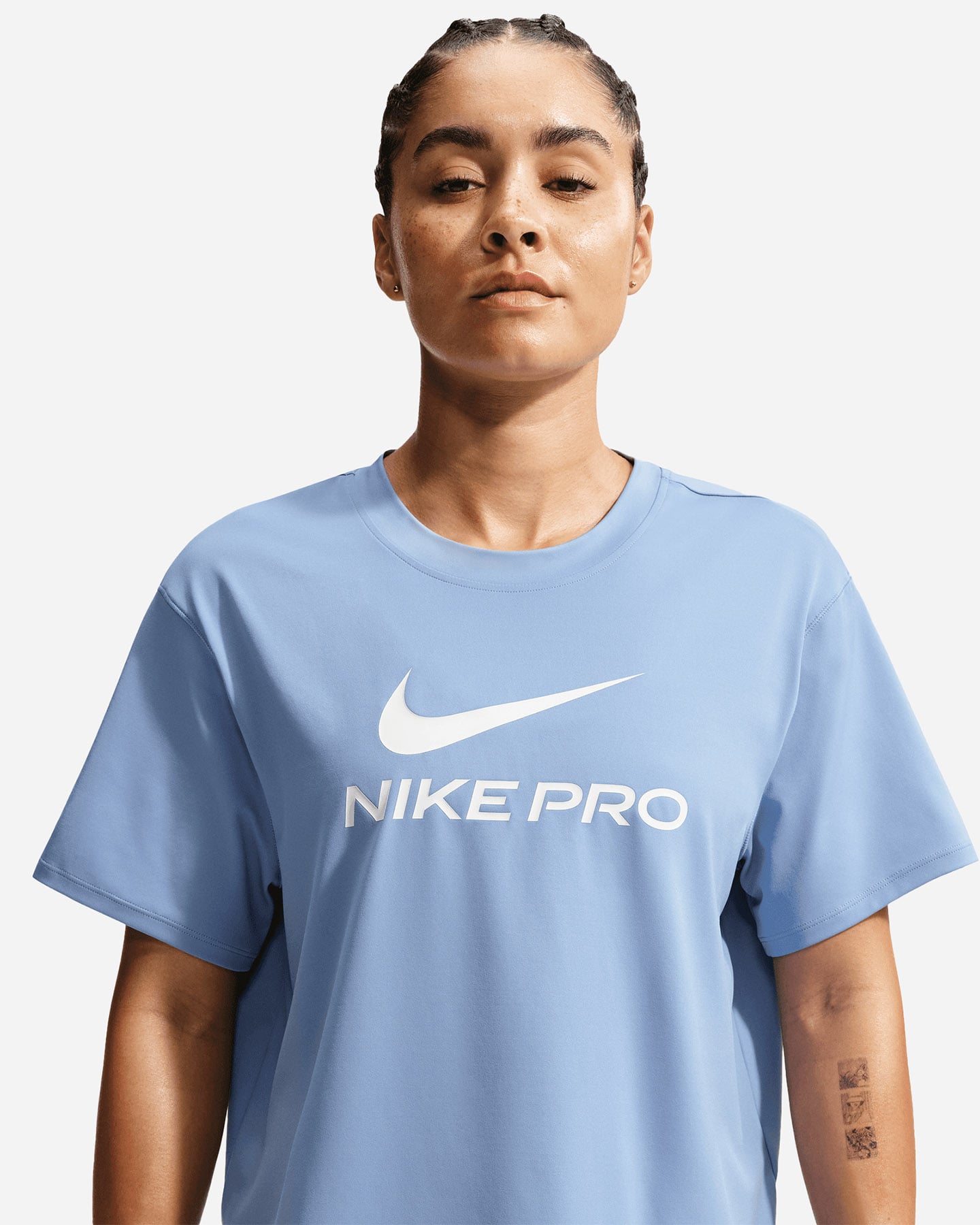 T-shirt training NIKE DRI FIT PRO BIG LOGO W - Azzurro - 3 | Cisalfa Sport