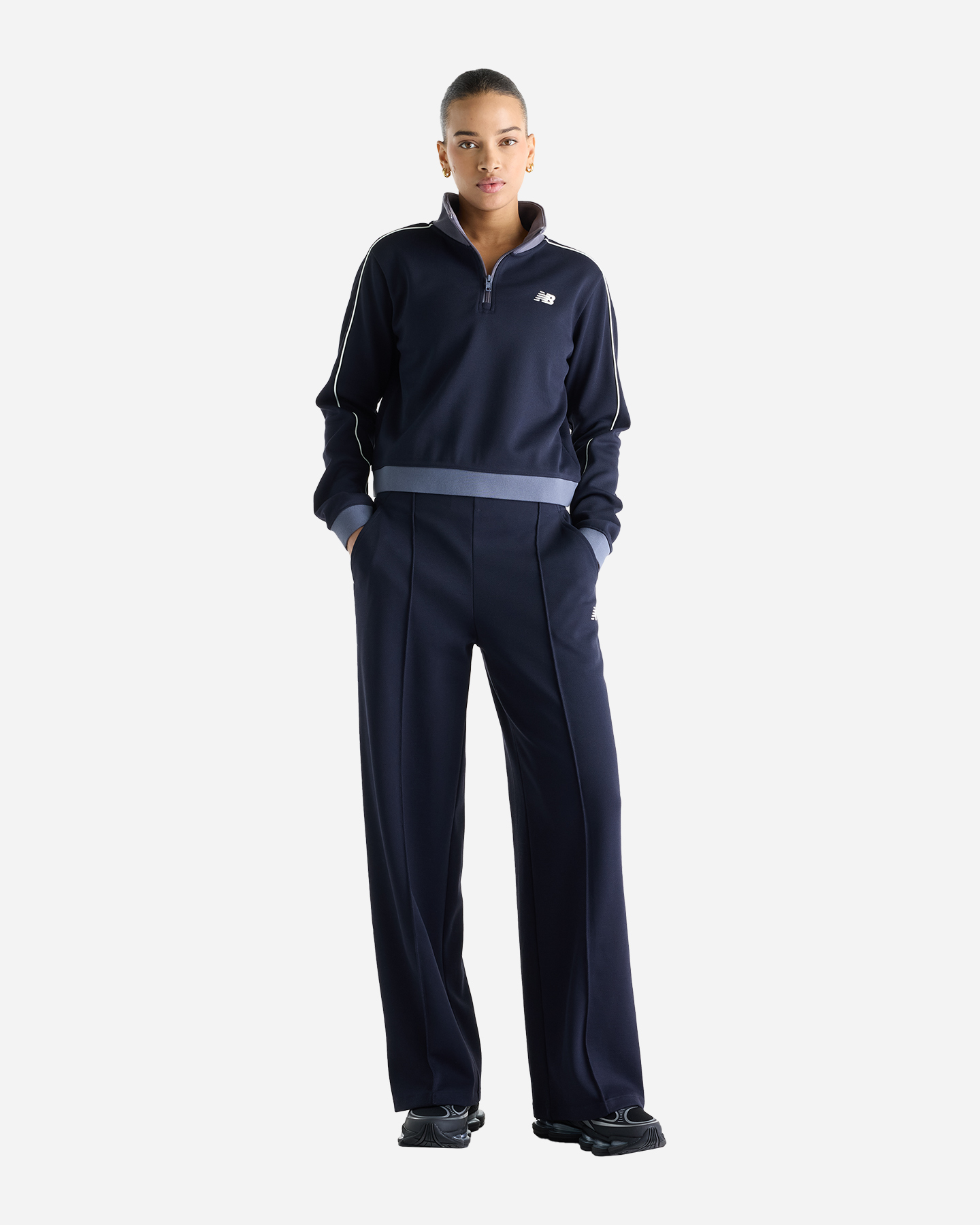 Pantalone NEW BALANCE PIQUET STRAIGHT W - Blu - 2 | Cisalfa Sport