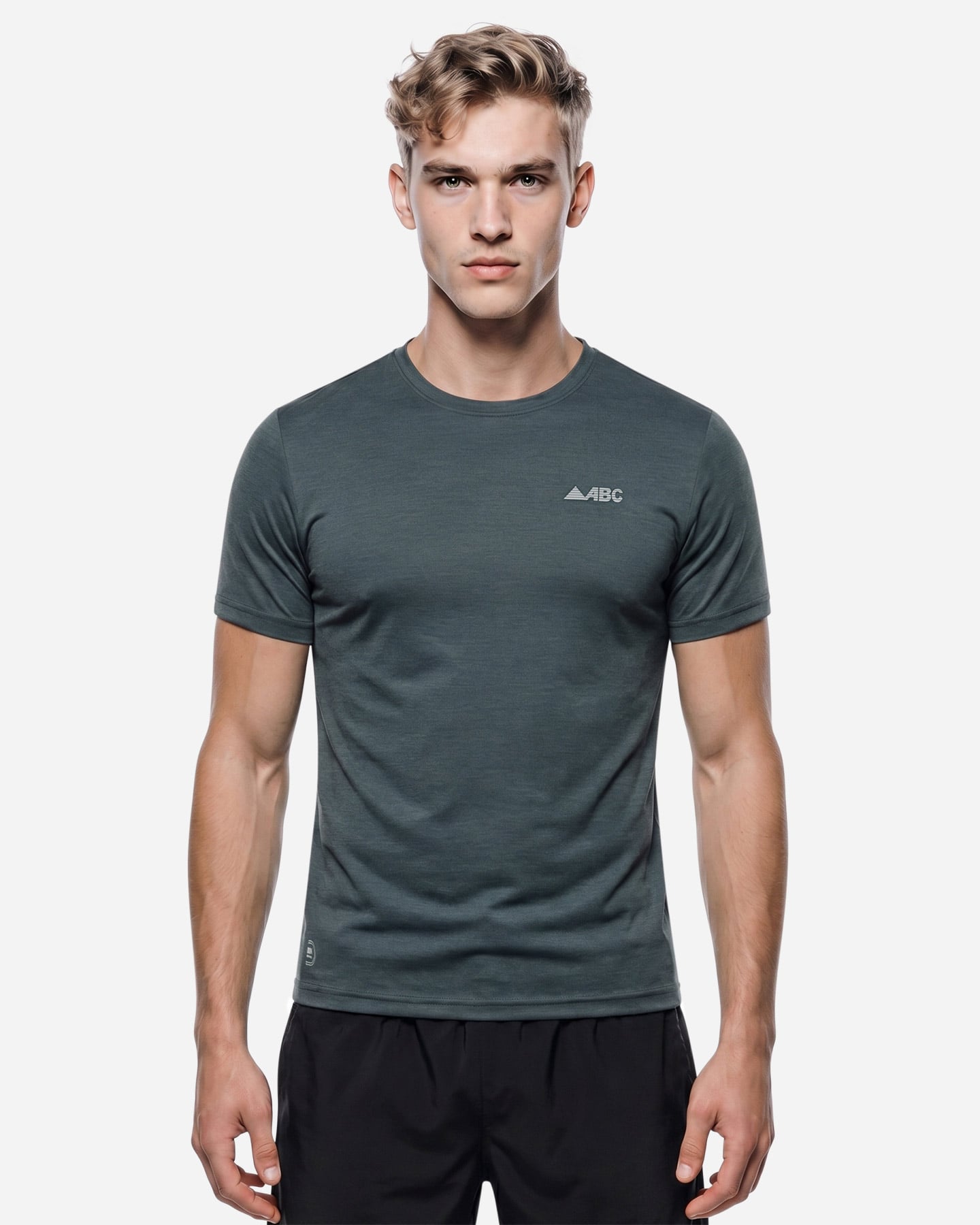 T-shirt running ABC ESSENTIAL M - Verde - 2 | Cisalfa Sport