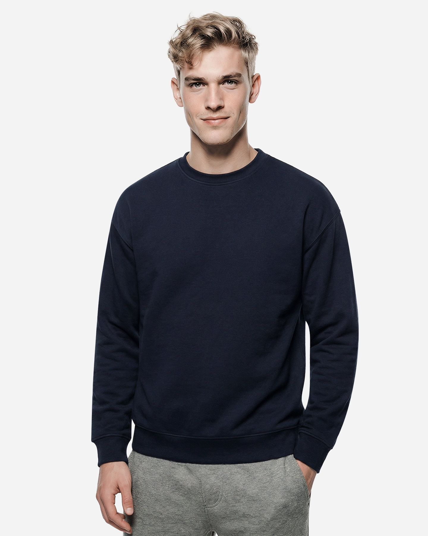 Felpa ABC BASIC ATHLETIC M - Blu Navy - 2 | Cisalfa Sport