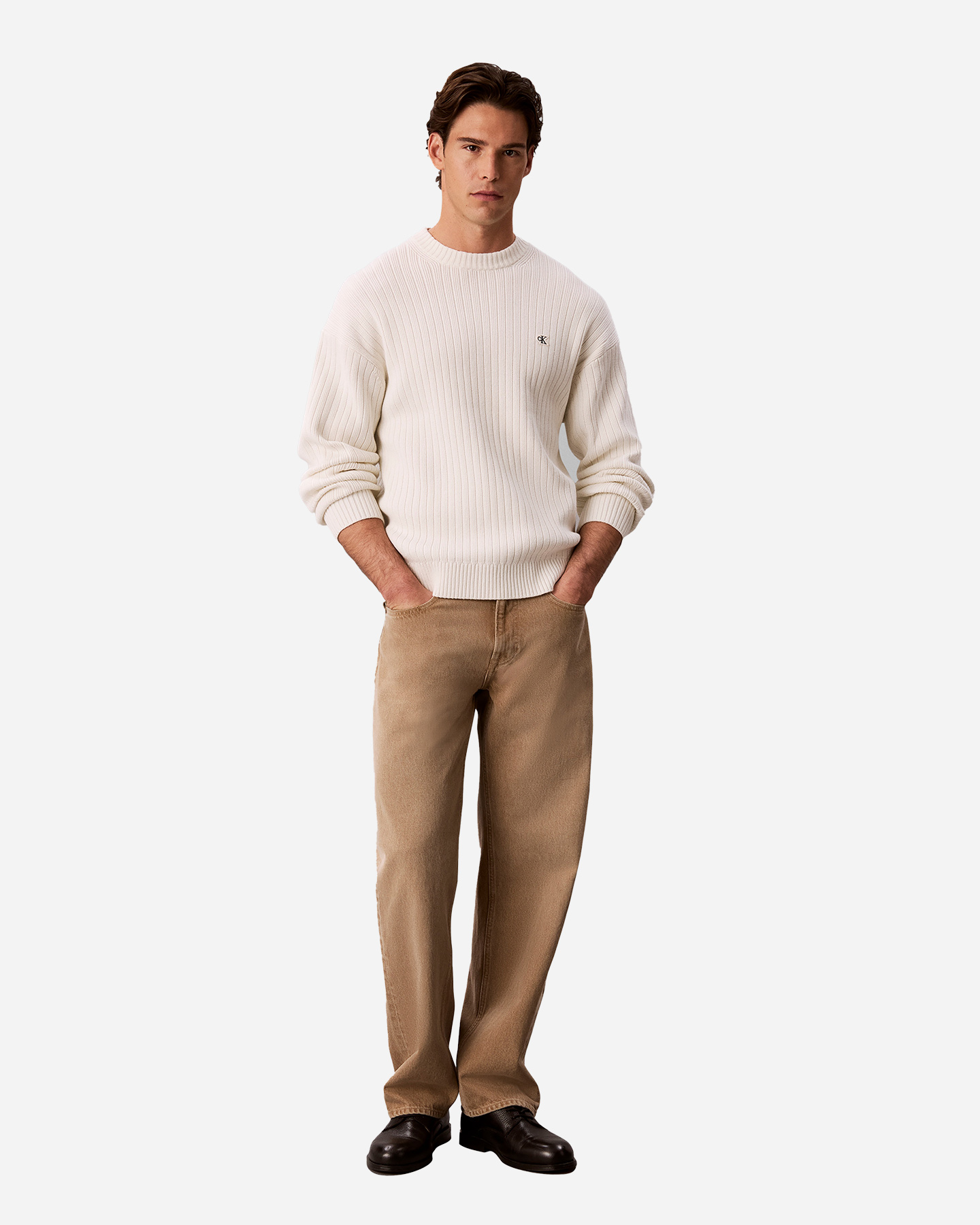 Maglione CALVIN KLEIN JEANS VERTICAL M - Beige - 3 | Cisalfa Sport