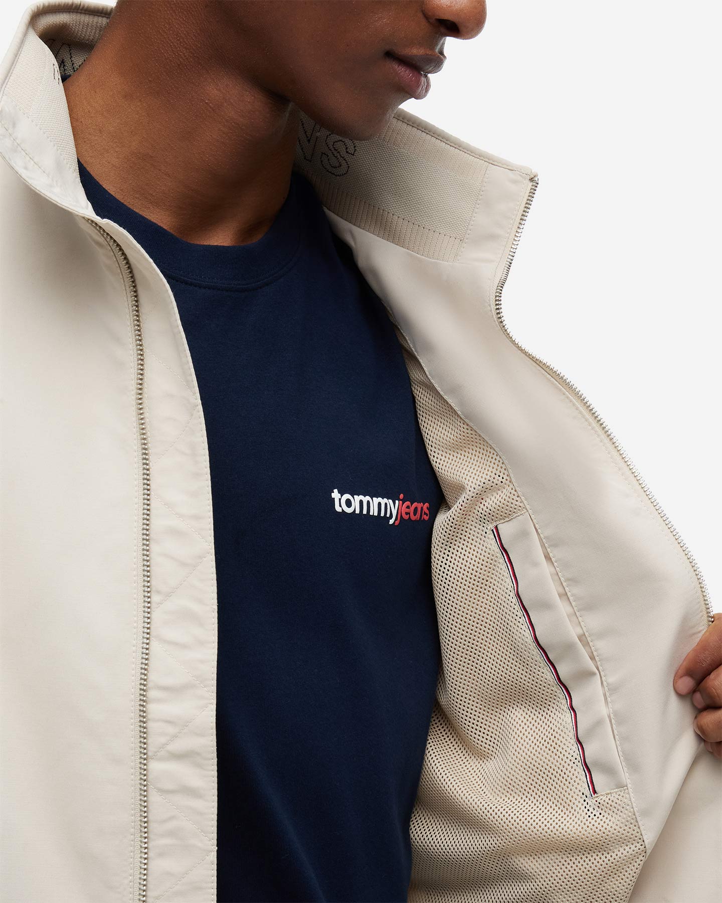 Giacca TOMMY HILFIGER TRACKTOP ESSENTIAL M - Beige - 5 | Cisalfa Sport