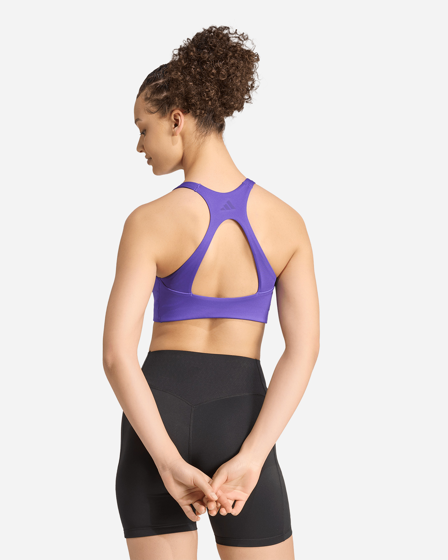 Bra training ADIDAS OPTIME 3STRIPES W - Viola - 4 | Cisalfa Sport