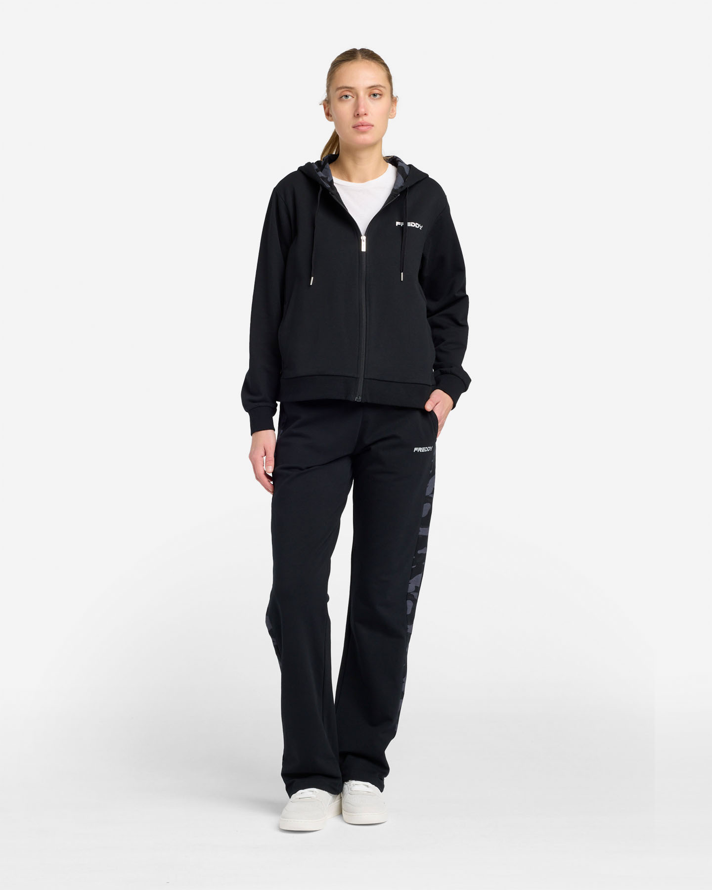 Felpa FREDDY CROP SMALL LOGO W - Nero - 4 | Cisalfa Sport