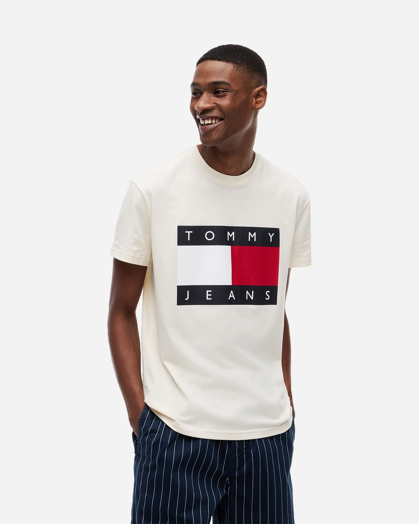 T-shirt TOMMY HILFIGER BIG FLAG CHEST M - Beige - 1 | Cisalfa Sport
