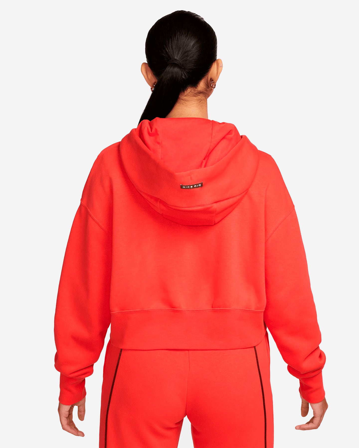 Felpa NIKE CROP AIR PIPING W - Rosso - 1 | Cisalfa Sport