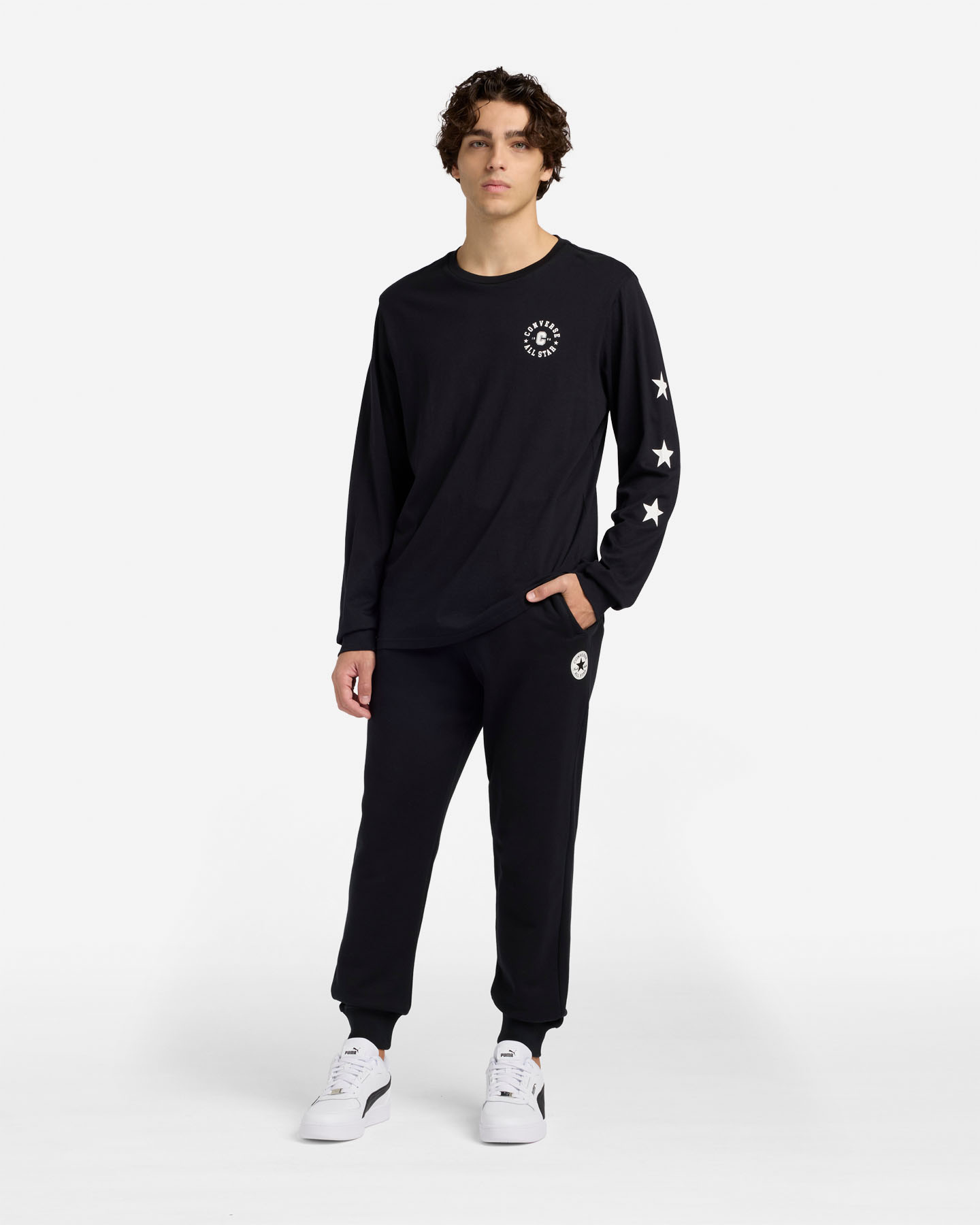 T-shirt CONVERSE SMALL STAR CHEVRON M - Nero - 4 | Cisalfa Sport