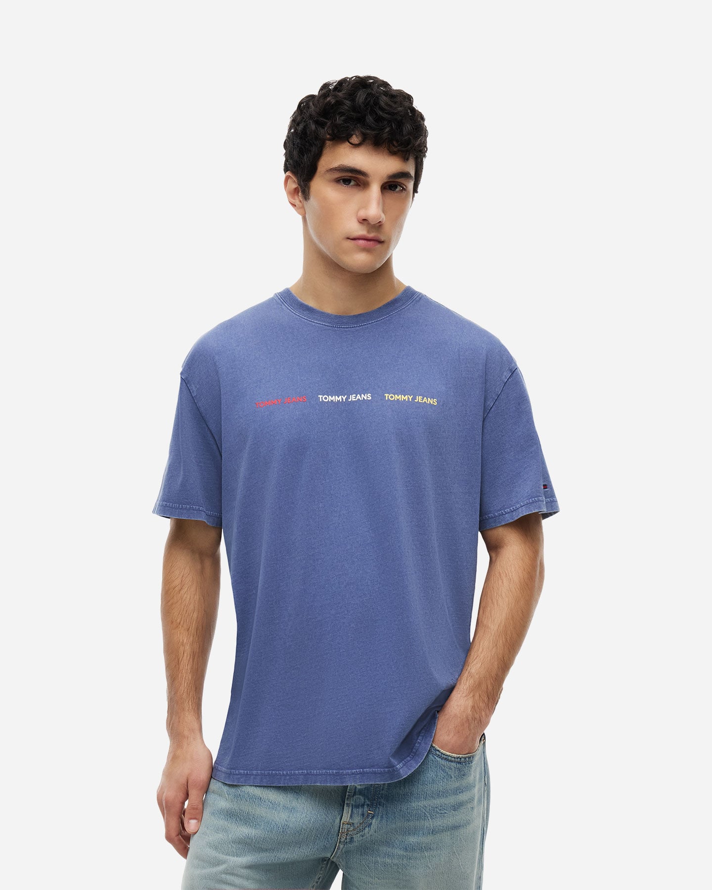 T-shirt TOMMY HILFIGER LOGO REPEAT M - Azzurro - 1 | Cisalfa Sport