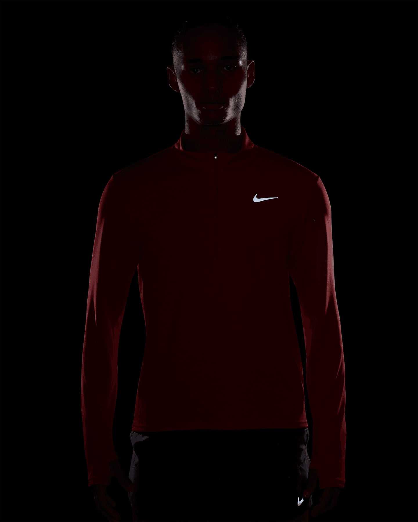 Maglia running NIKE PACER LS M - Rosso - 3 | Cisalfa Sport