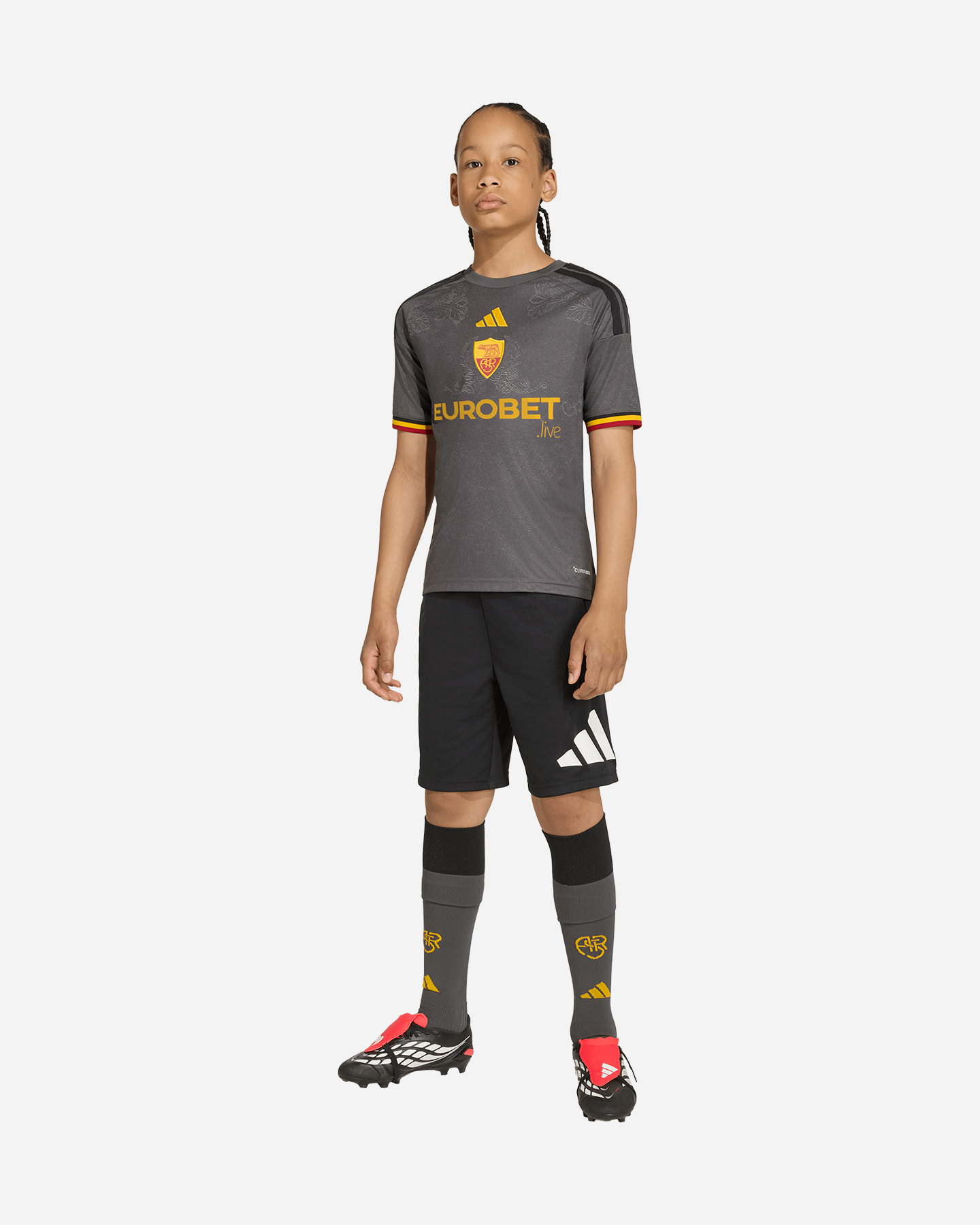 Maglia calcio ufficiale ADIDAS AS ROMA 3RD 26-27 JR - Color mix - 4 | Cisalfa Sport