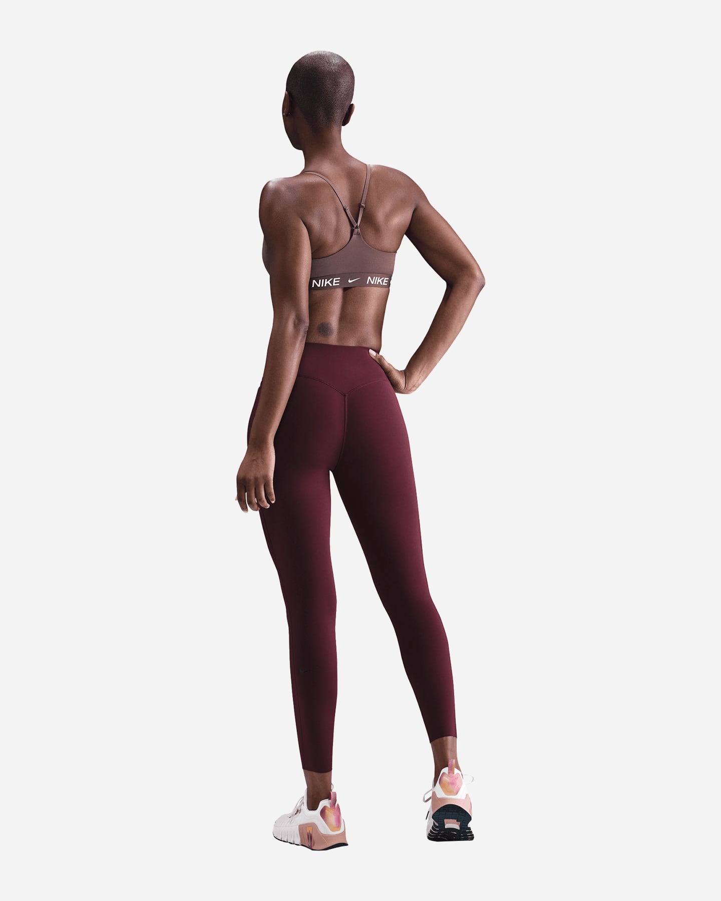 Bra training NIKE LS INDY ELASTIC LOGO W - Marrone - 2 | Cisalfa Sport