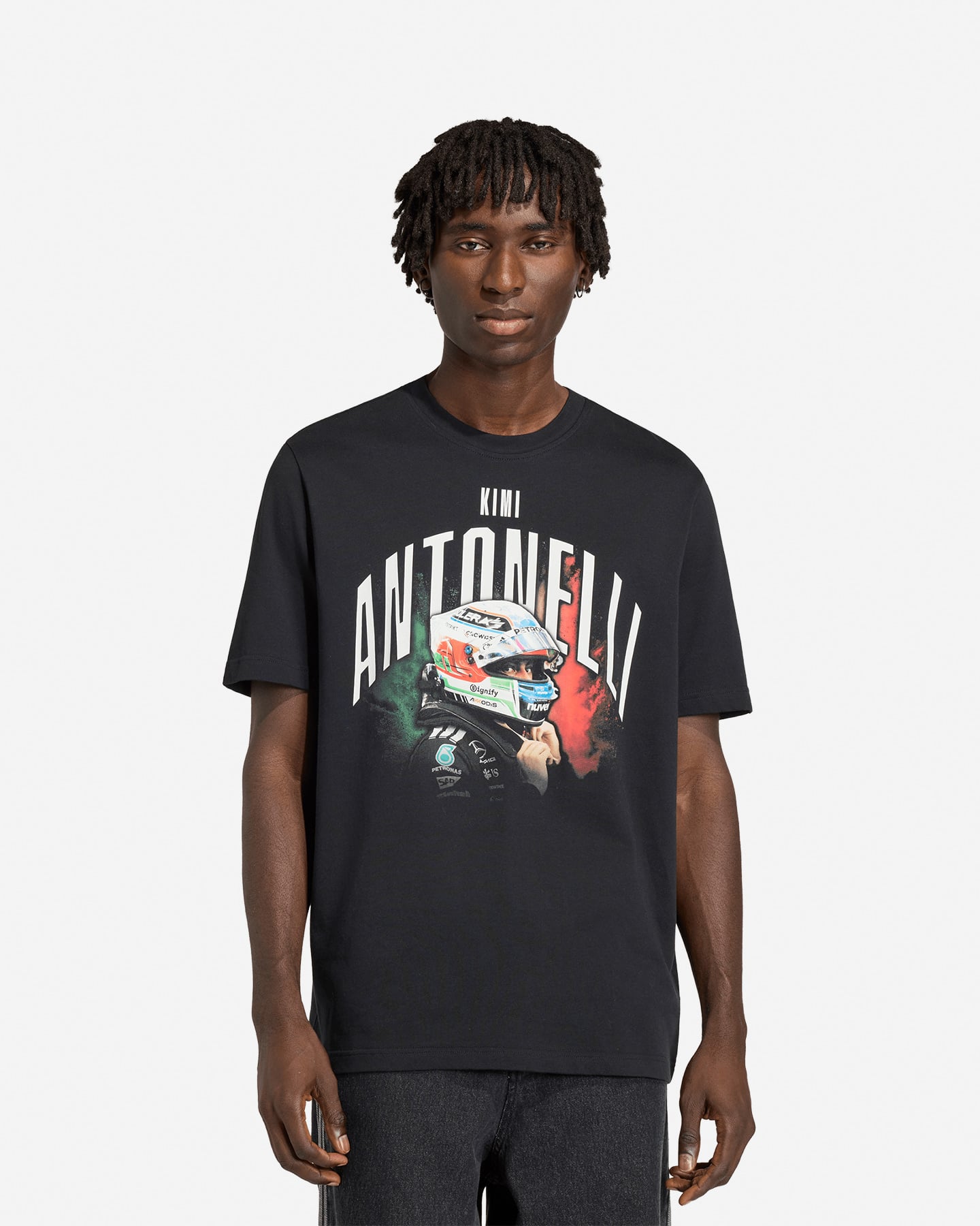 T-shirt ADIDAS MERCEDES AMG PETRONAS FORMULA 1 KIMI ANTONELLI M - Nero - 1 | Cisalfa Sport
