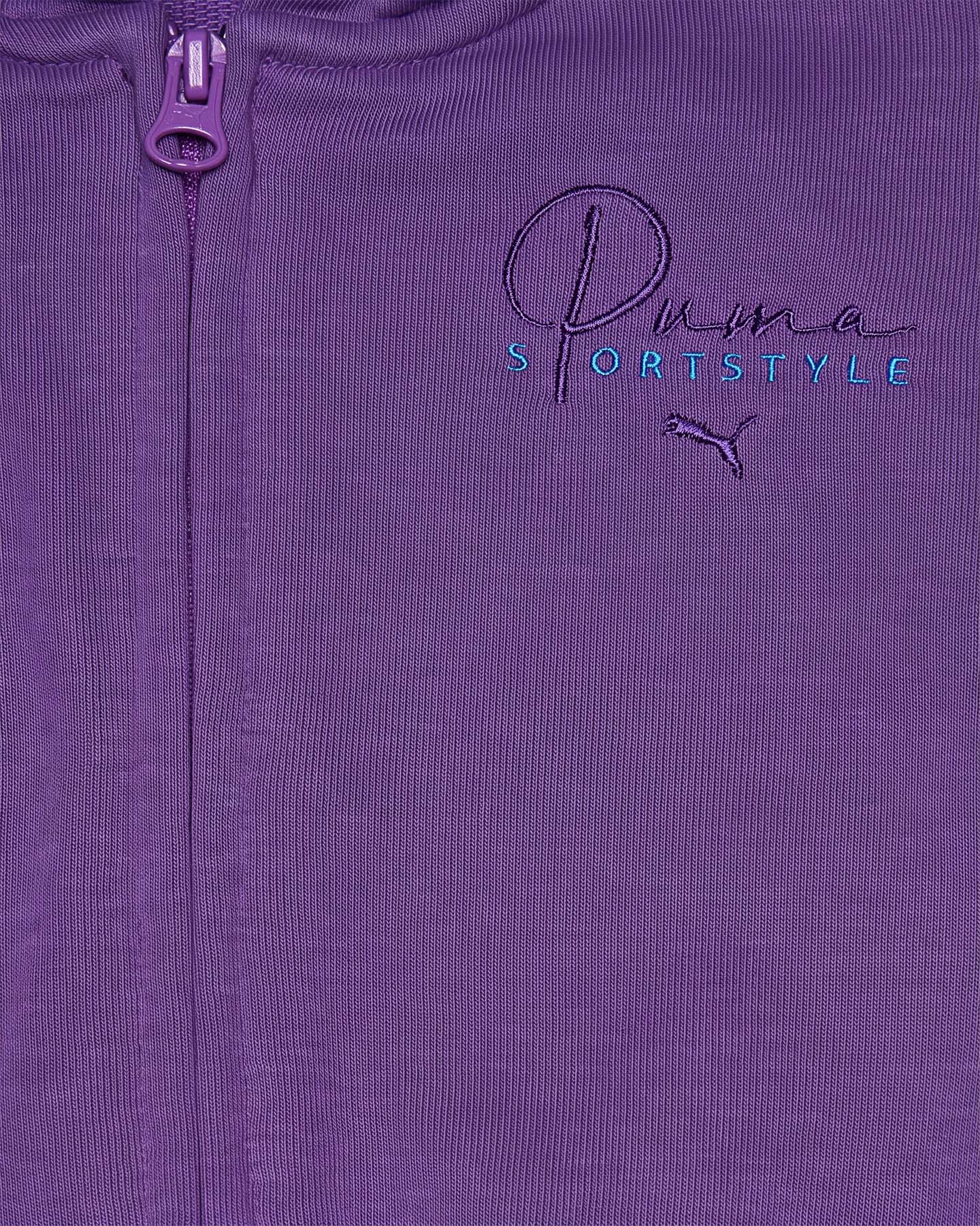 Felpa PUMA ESSENTIAL GRAPHIC JR - Viola - 2 | Cisalfa Sport