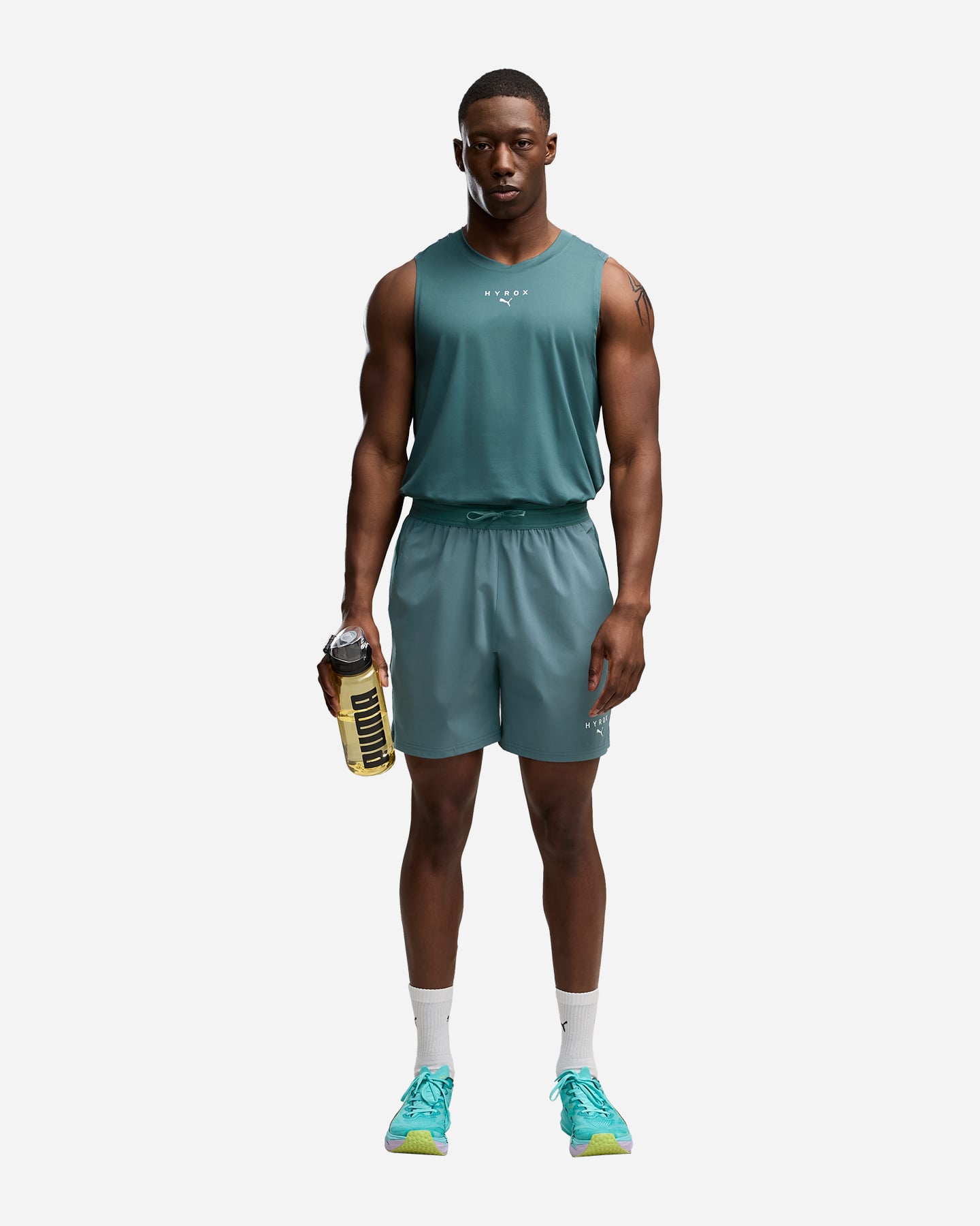 Pantalone training PUMA HYROX 7" PWRTRN M - Verde - 4 | Cisalfa Sport