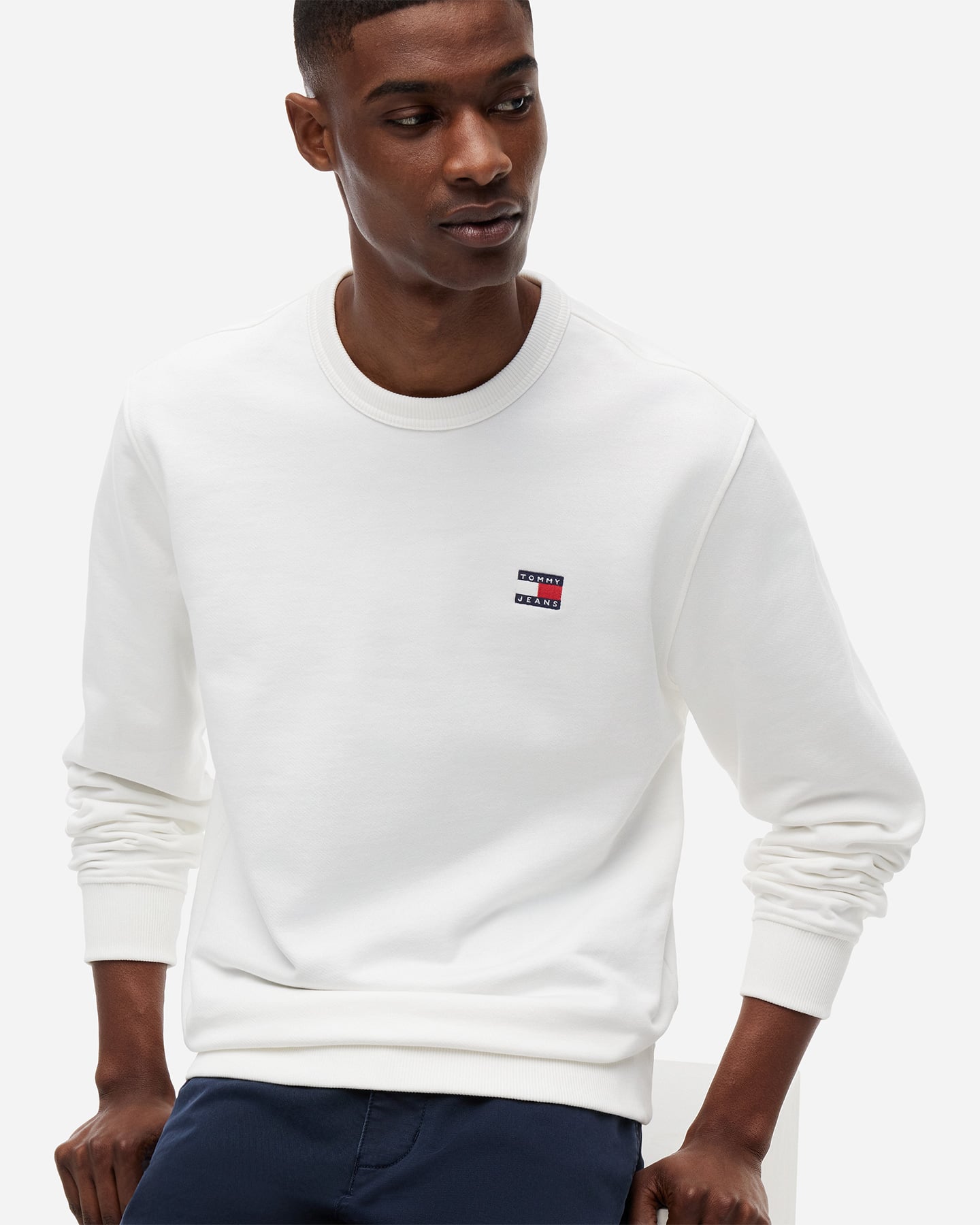 Felpa TOMMY HILFIGER BADGE M - Bianco - 3 | Cisalfa Sport