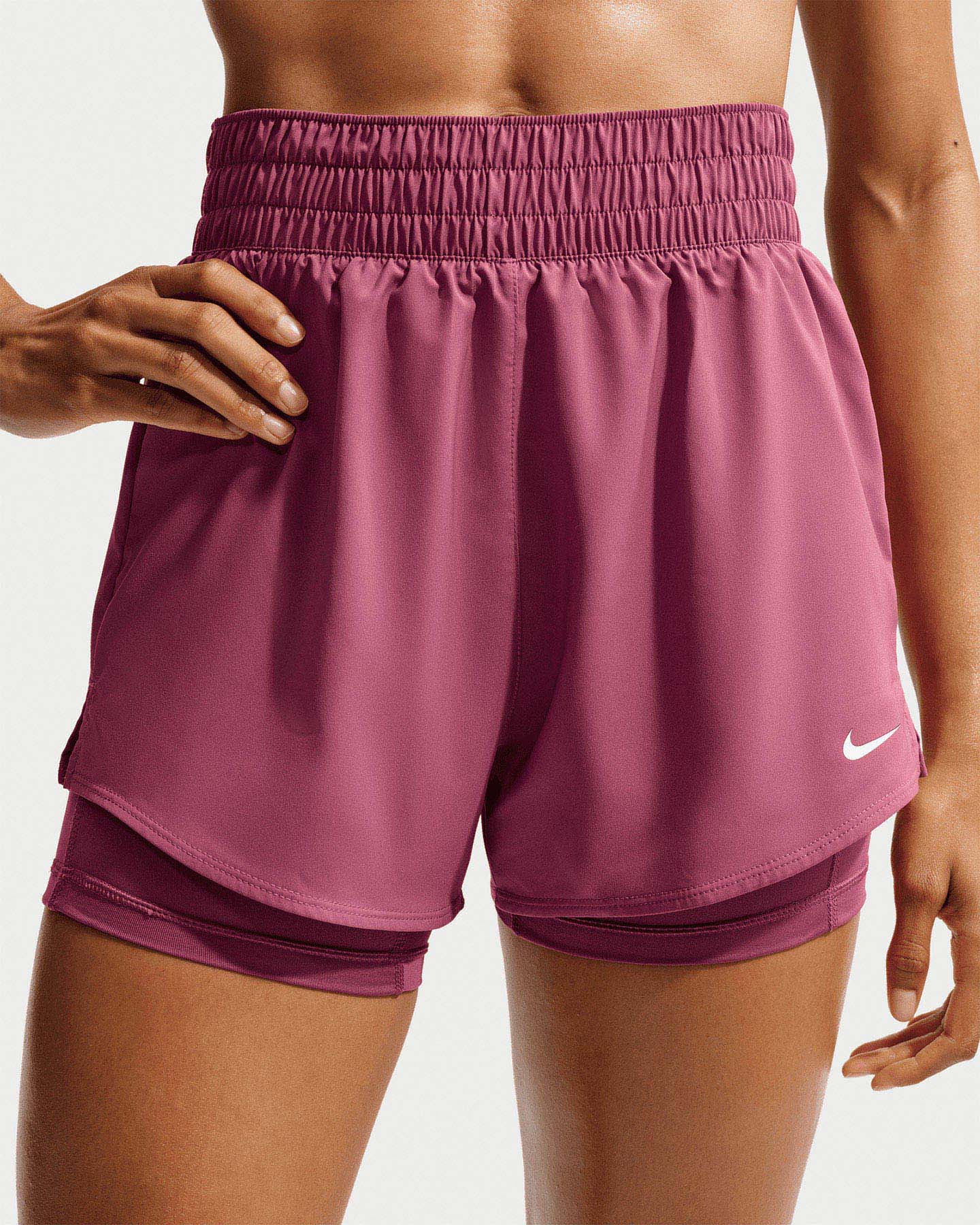 Short training NIKE ONE 2IN1 3IN W - Rosa - 3 | Cisalfa Sport