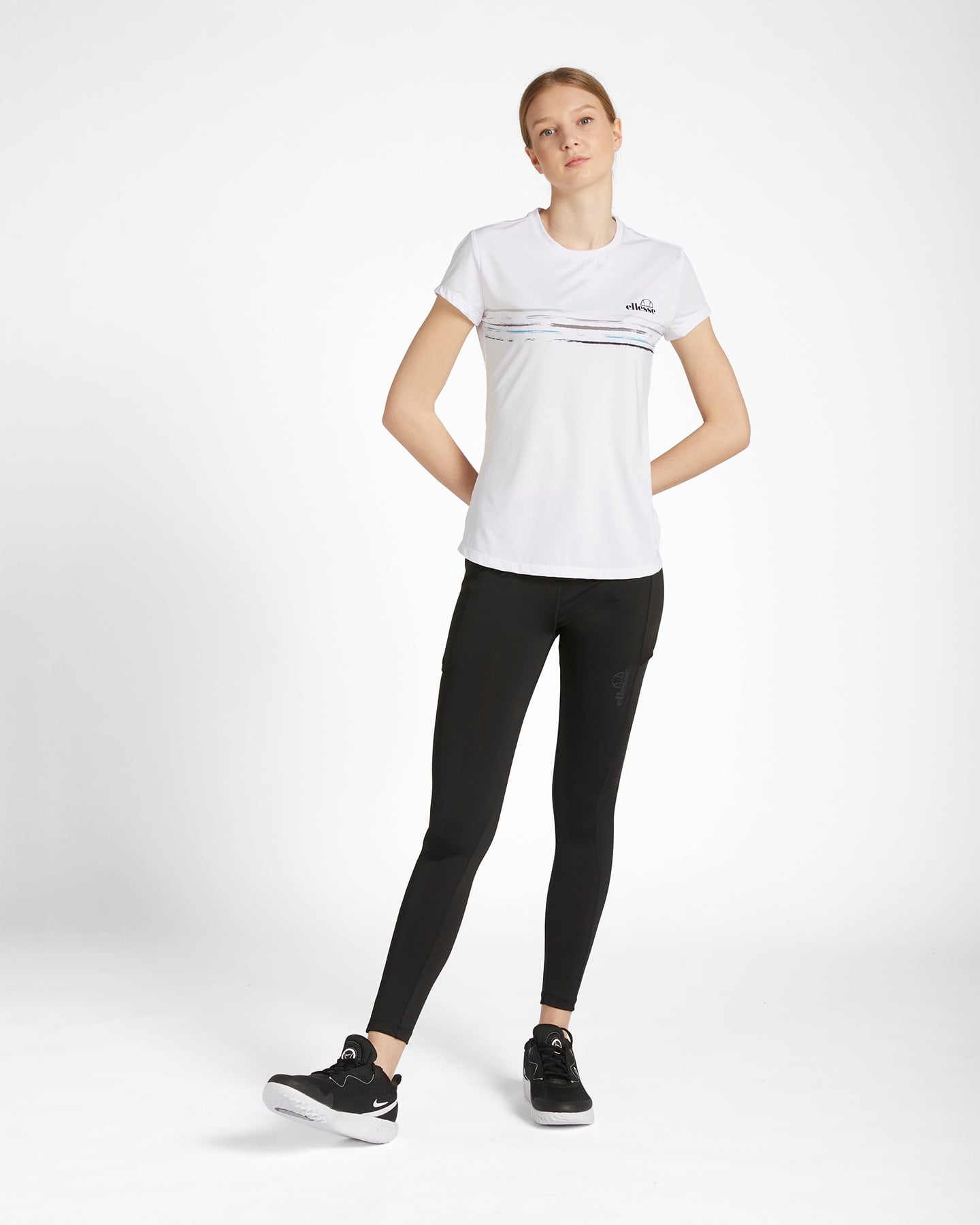 T-shirt tennis ELLESSE FIVE STRIPES W - Bianco - 1 | Cisalfa Sport