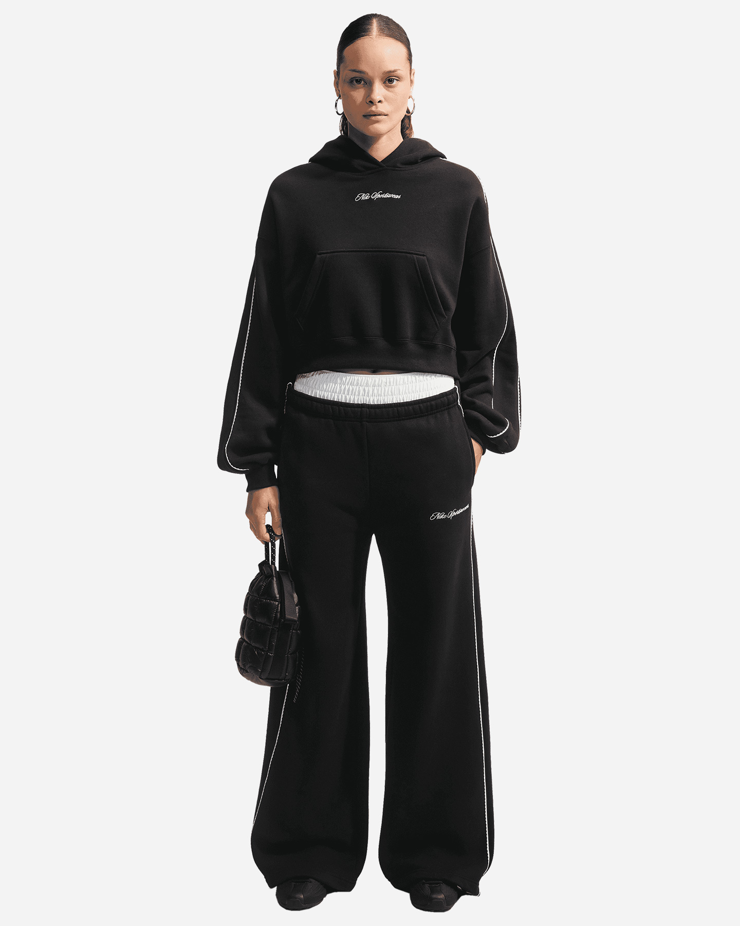 Felpa NIKE CROP SCLOP W - Nero - 2 | Cisalfa Sport