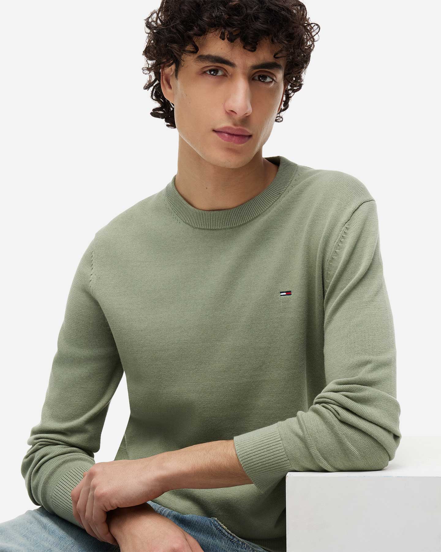 Maglione TOMMY HILFIGER ESSENTIAL M - Verde - 4 | Cisalfa Sport